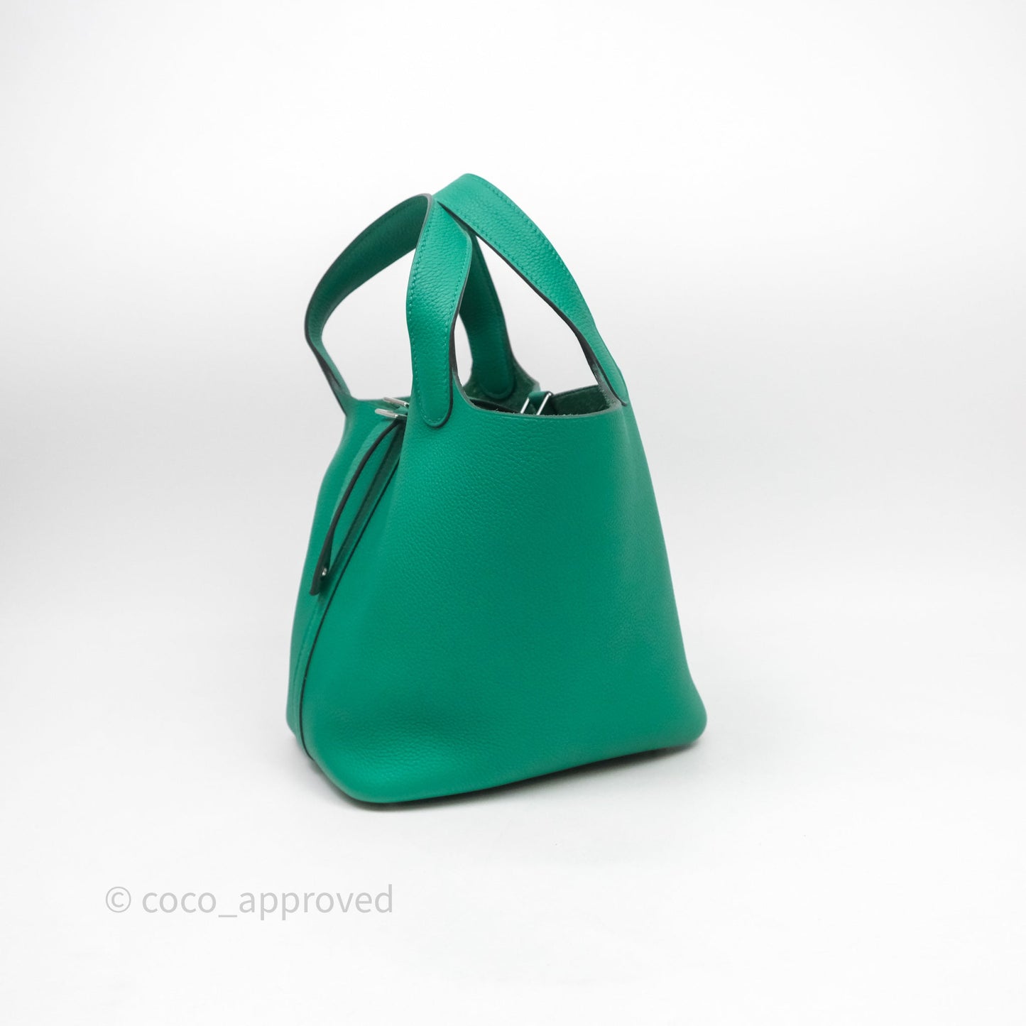 Hermes Picotin 18 Vert Jade O6 Clemence Palladium Hardware