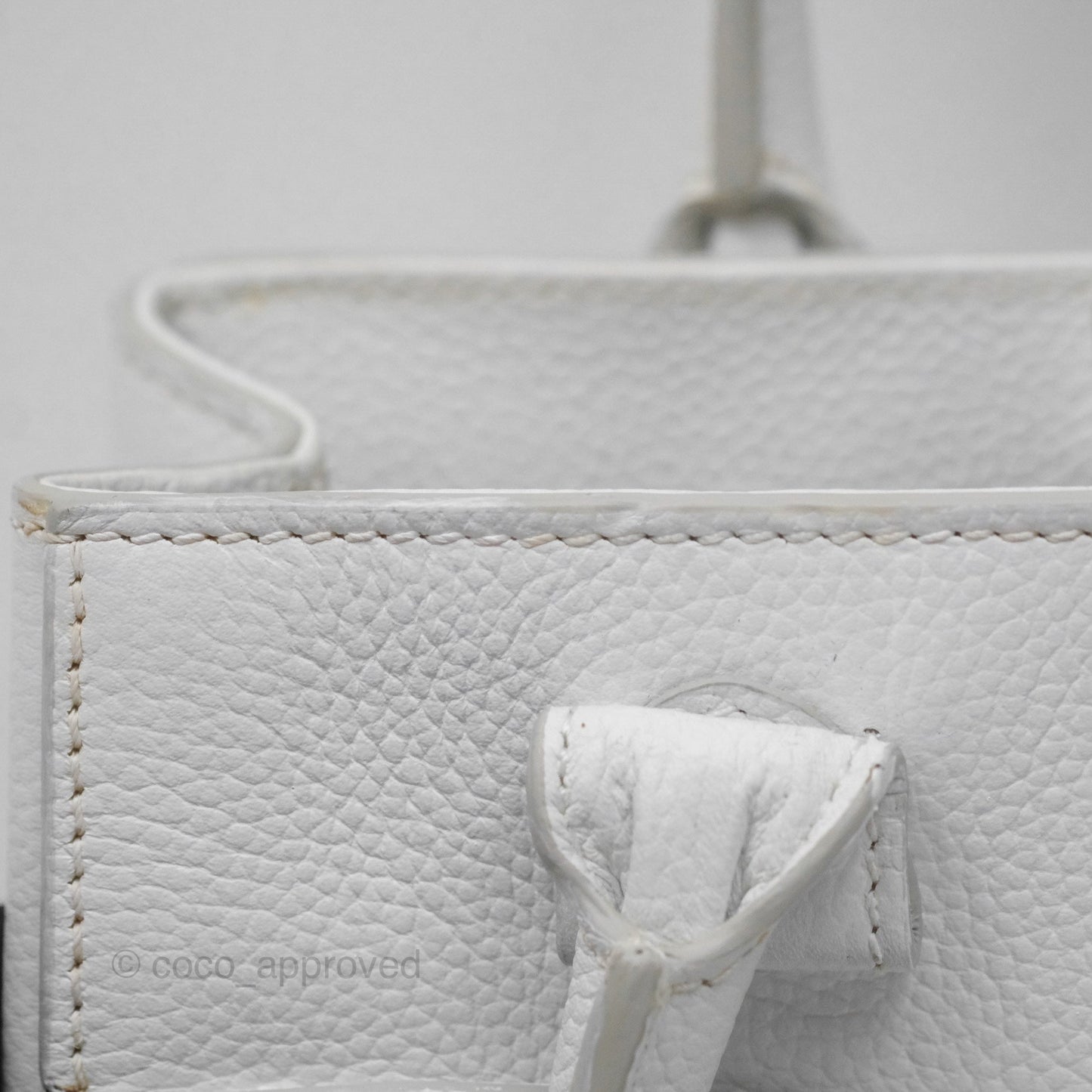 Chanel Mini Neo Executive Shopper Tote White Grained Calfskin Silver Hardware