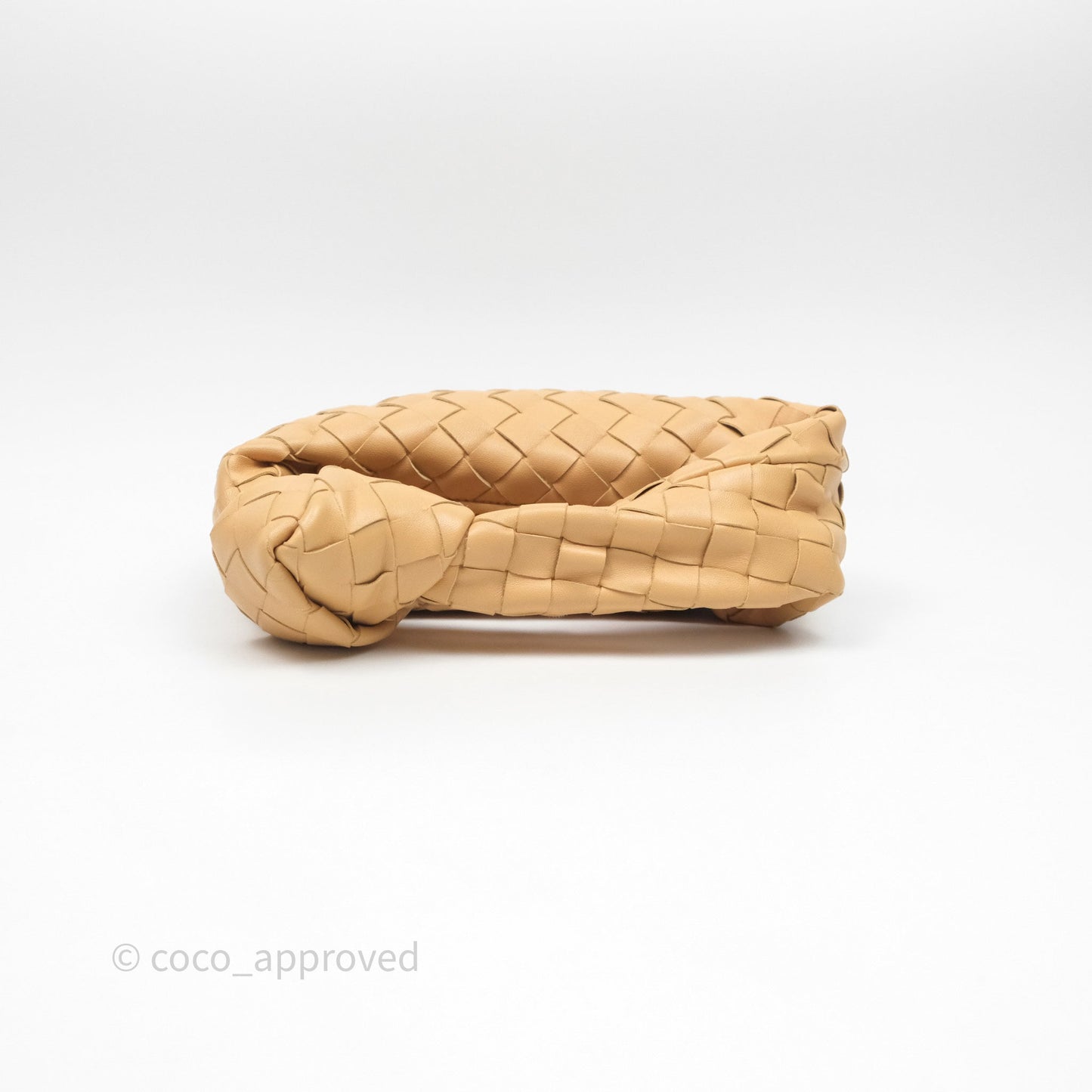 Bottega Veneta Mini Jodie Bag Intrecciato Almond Lambskin