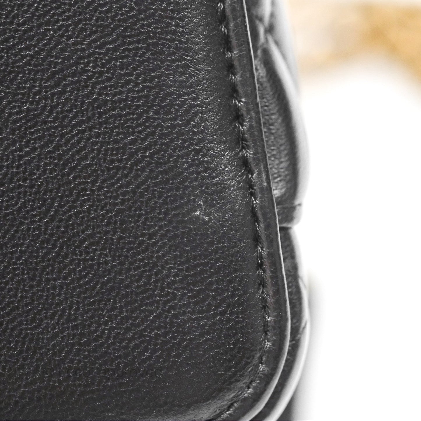Chanel Vanity Rectangular Top Handle Black Lambskin Aged Gold Hardware