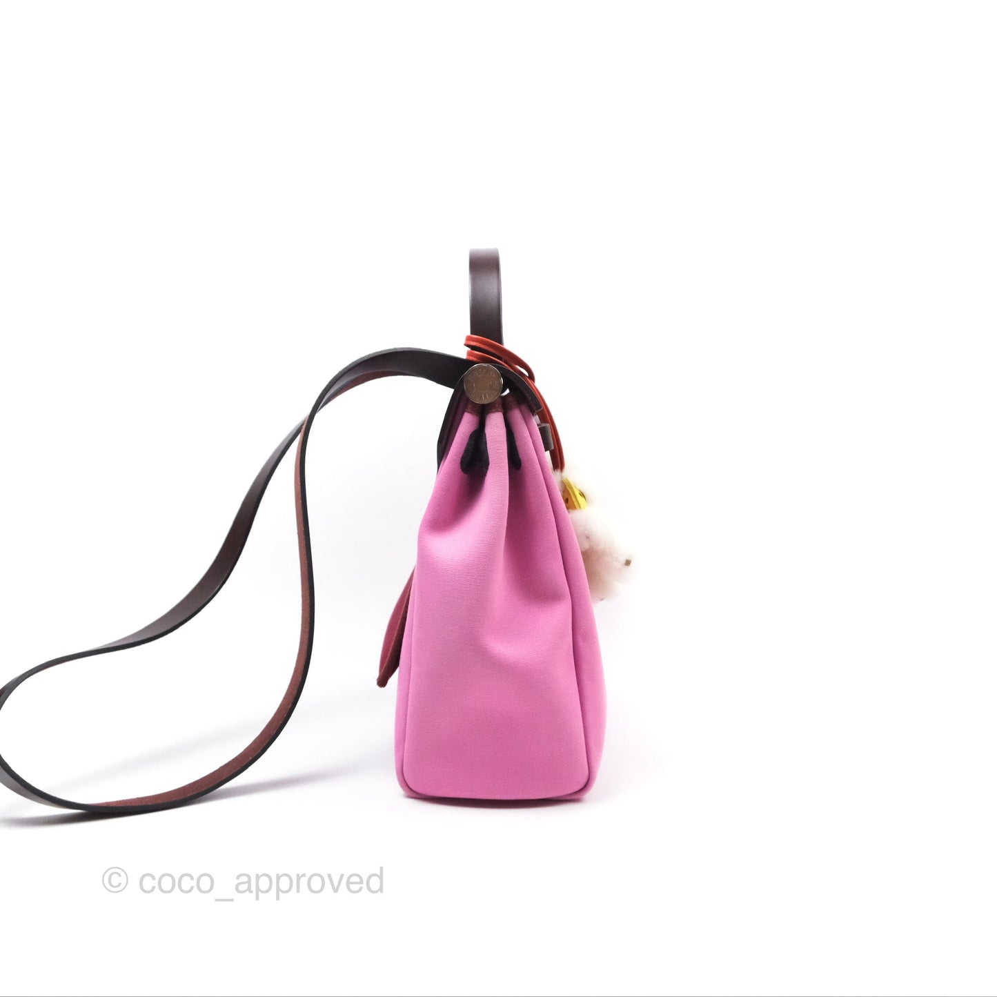 Hermès Herbag Zip 31 Retourne Rose Bubblegum L4/ Rubis B5 Canvas Palladium Hardware