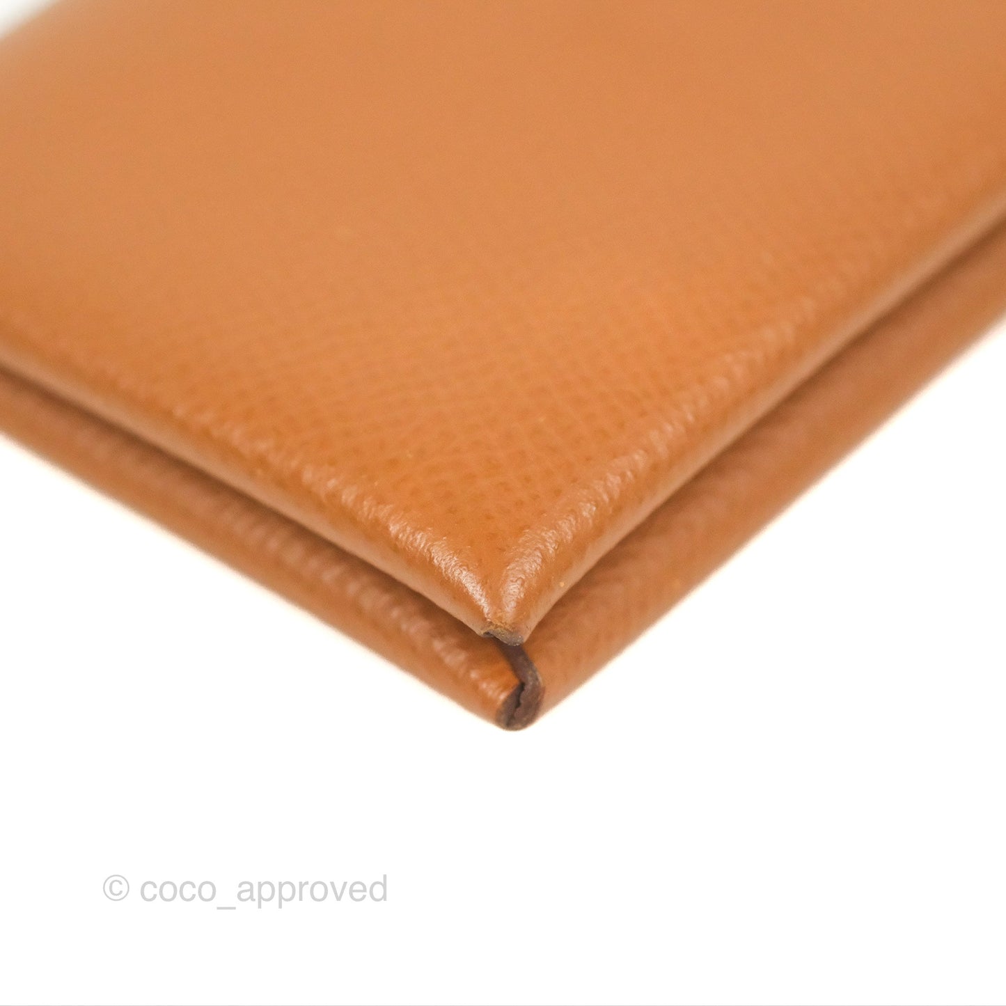 Hermès Calvi Card Holder Gold Epsom