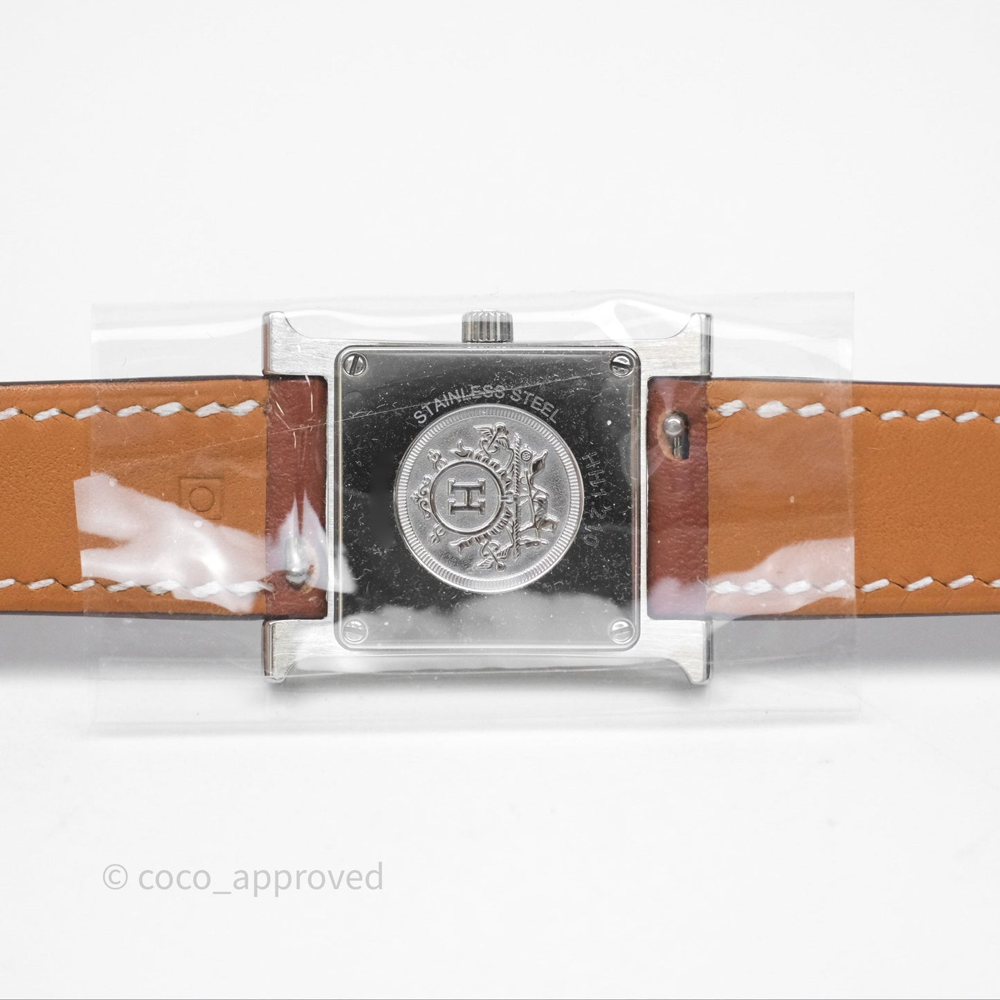 Hermès Heure H Watch Small Model 25mm Diamond Brown Swift Palladium Hardware