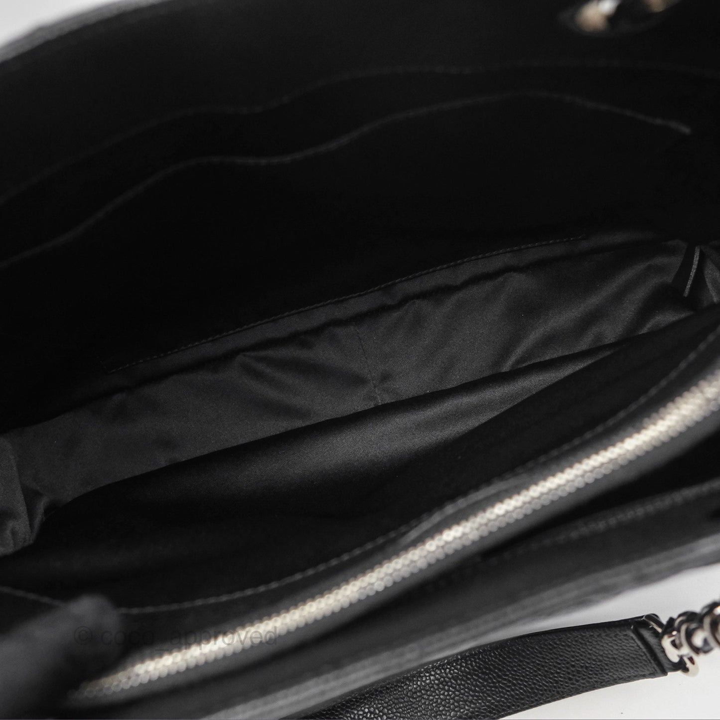 Chanel GST Black Caviar Silver Hardware