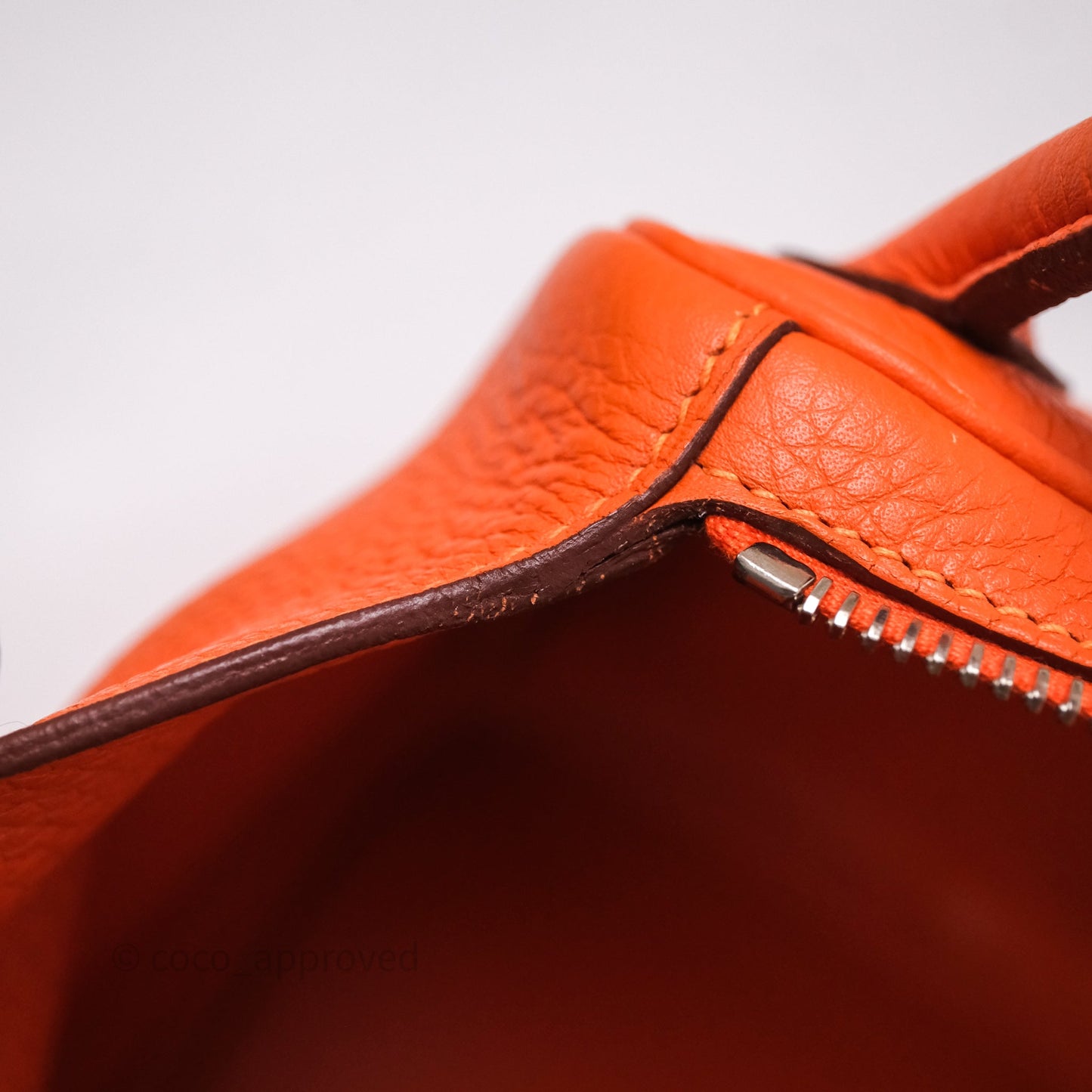 Hermès Lindy 30 Orange 93 Clemence Palladium Hardware