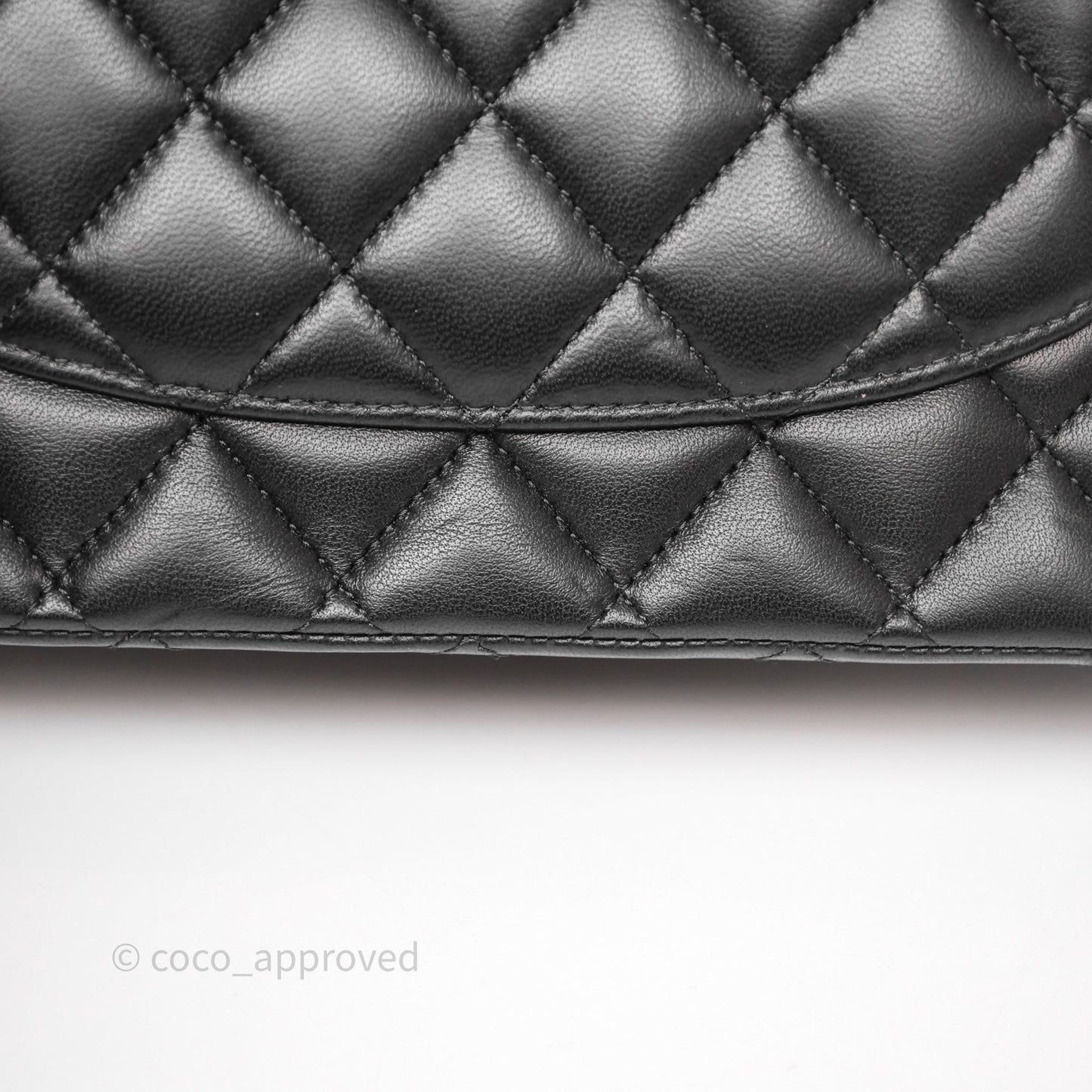 Chanel Classic M/L Medium Flap Quilted Black Lambskin Gold Hardware
