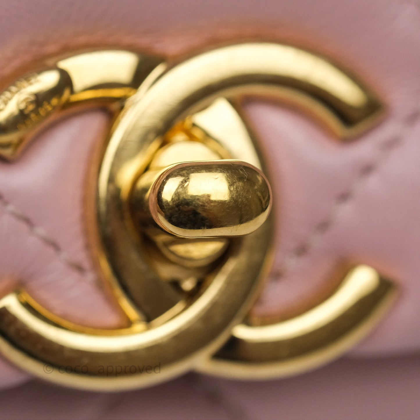 Chanel Mini Color Match Flap Quilted Pink Lambskin Aged Gold Hardware