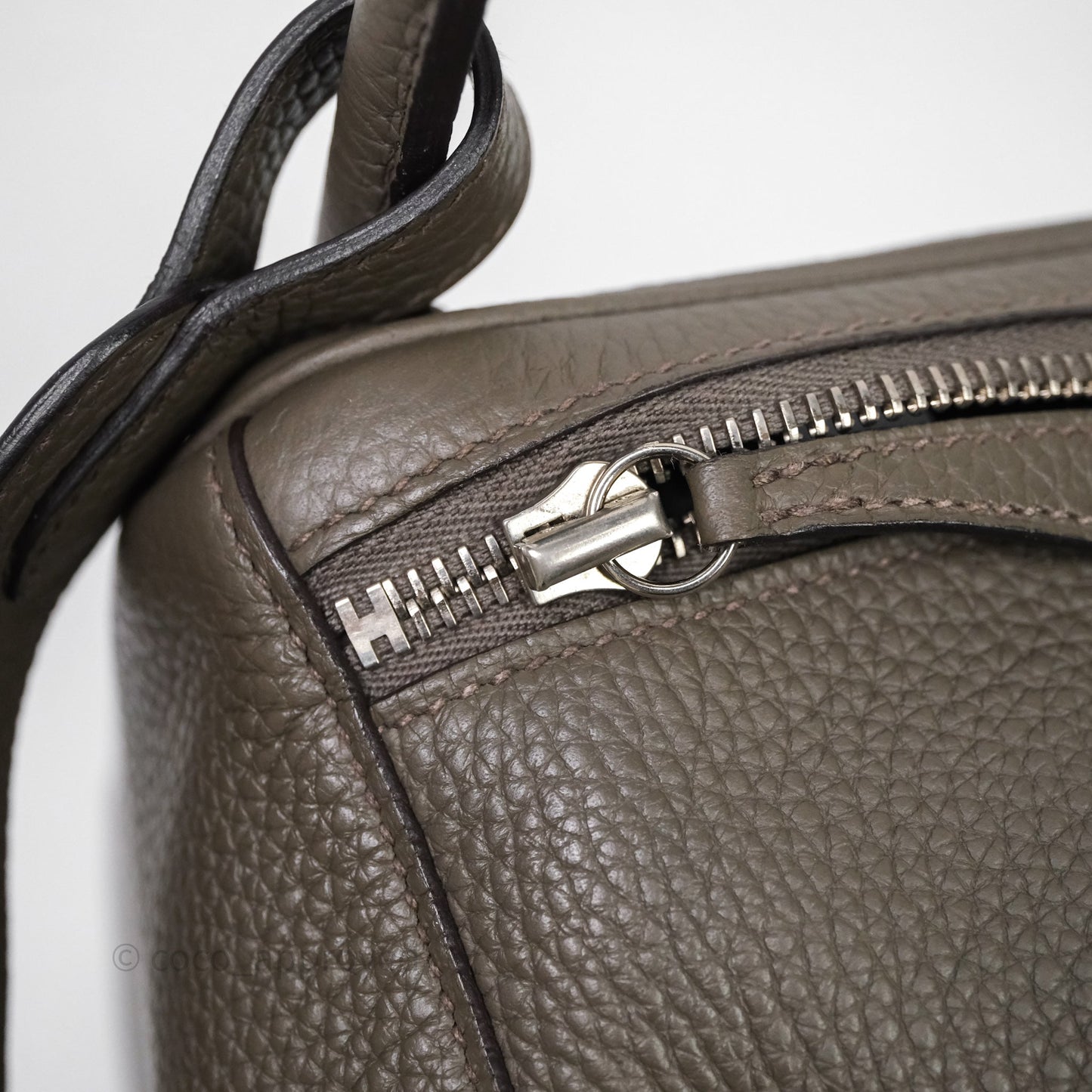 Hermès Lindy 30 Etain 8F Clemence Palladium Hardware