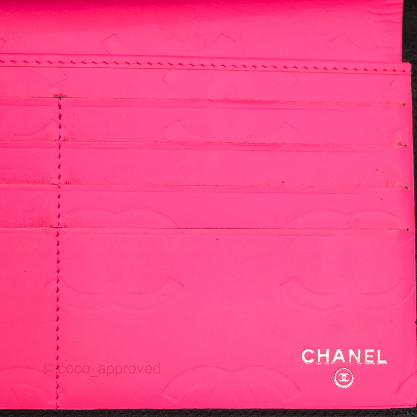 Chanel Quilted Cambon Yen Flap Wallet Black Calfskin Silver Hardware