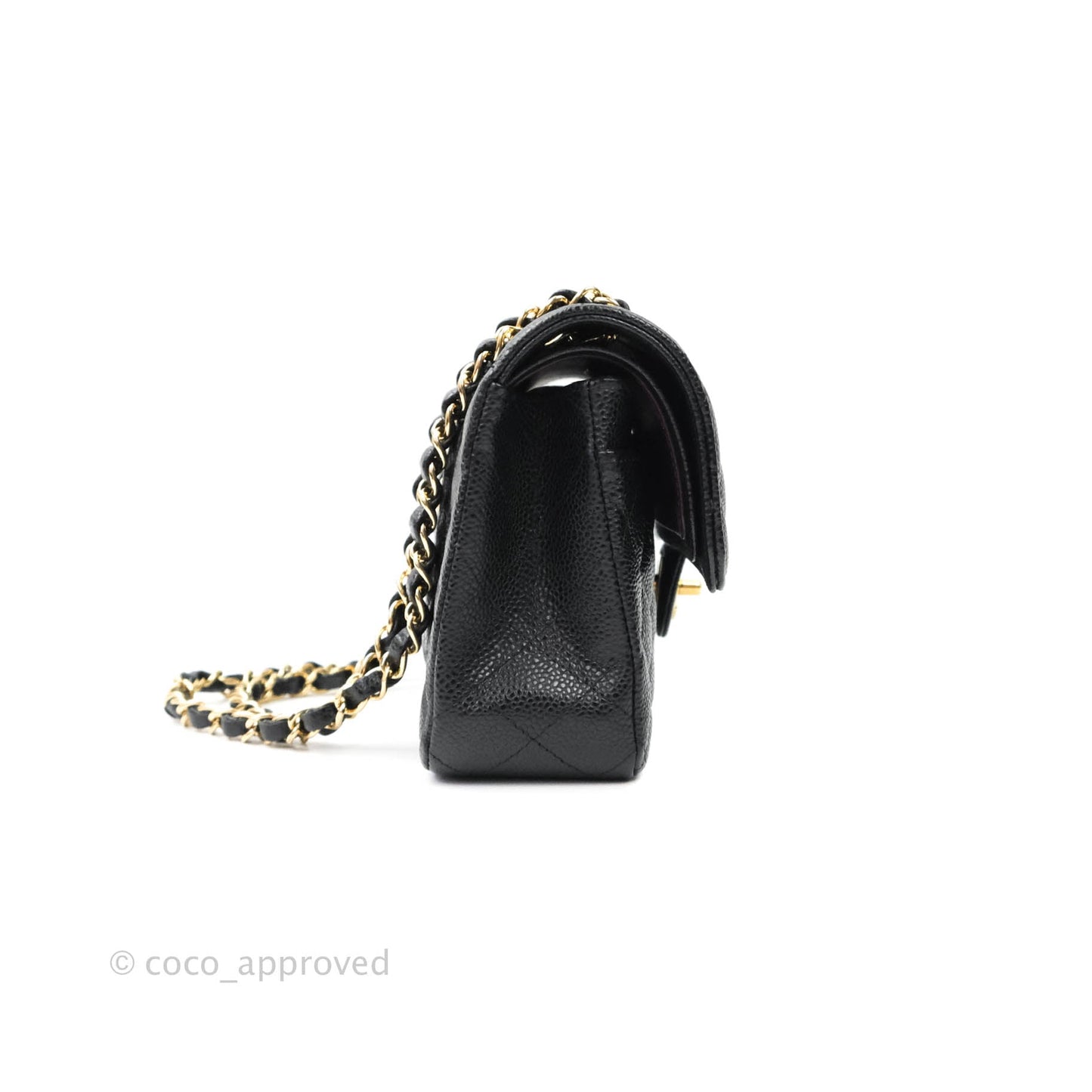 Chanel Classic Small S/M Flap Black Caviar Gold Hardware