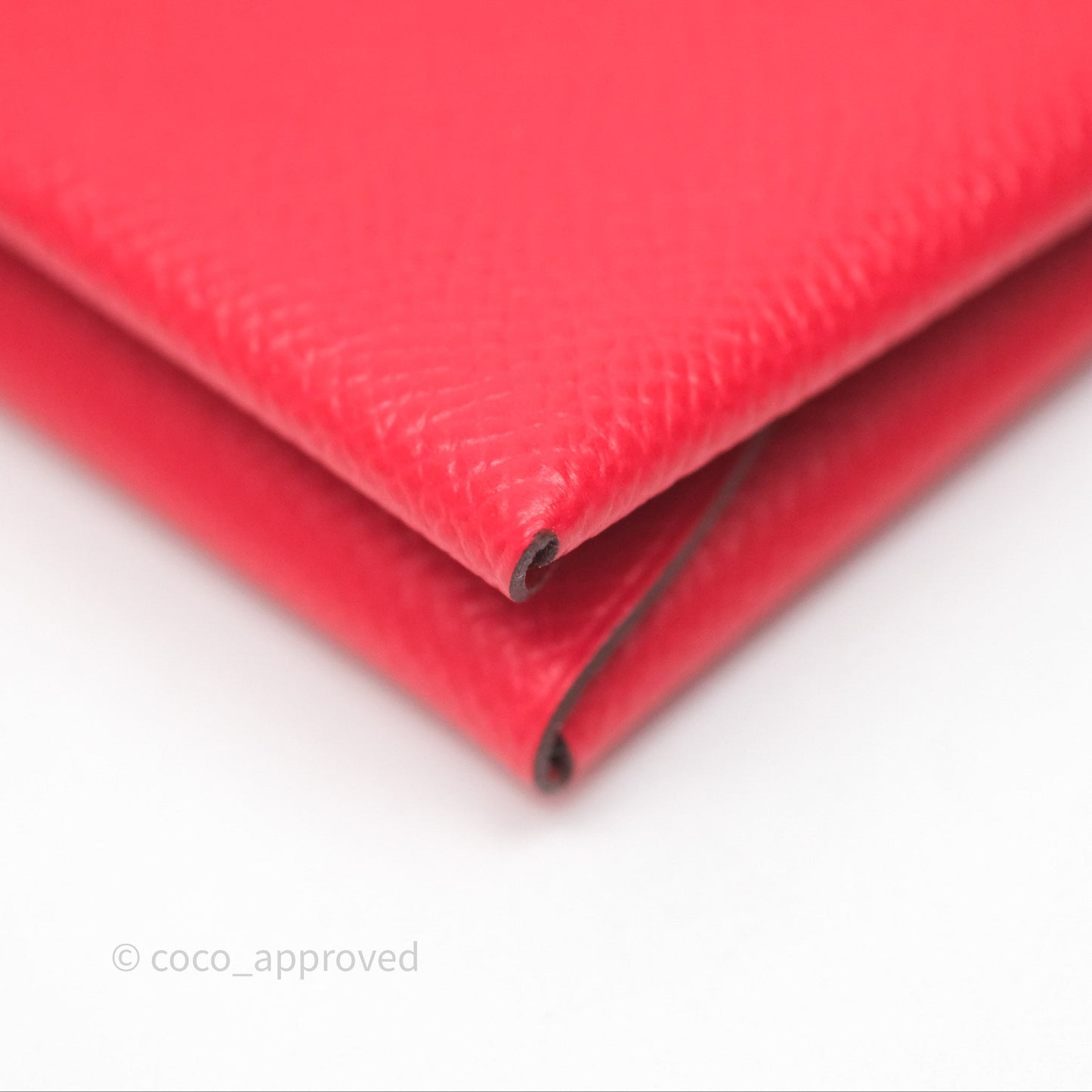 Hermès Calvi Duo Compact Card Holder Rouge De Coeur