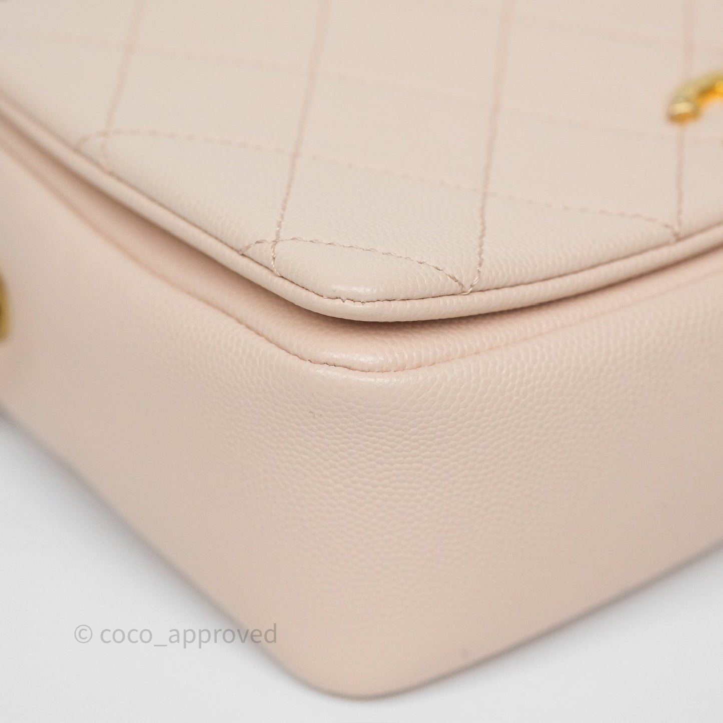 Chanel Small Fashion Therapy Flap Bag Light Pink Caviar Aged Gold Hardware