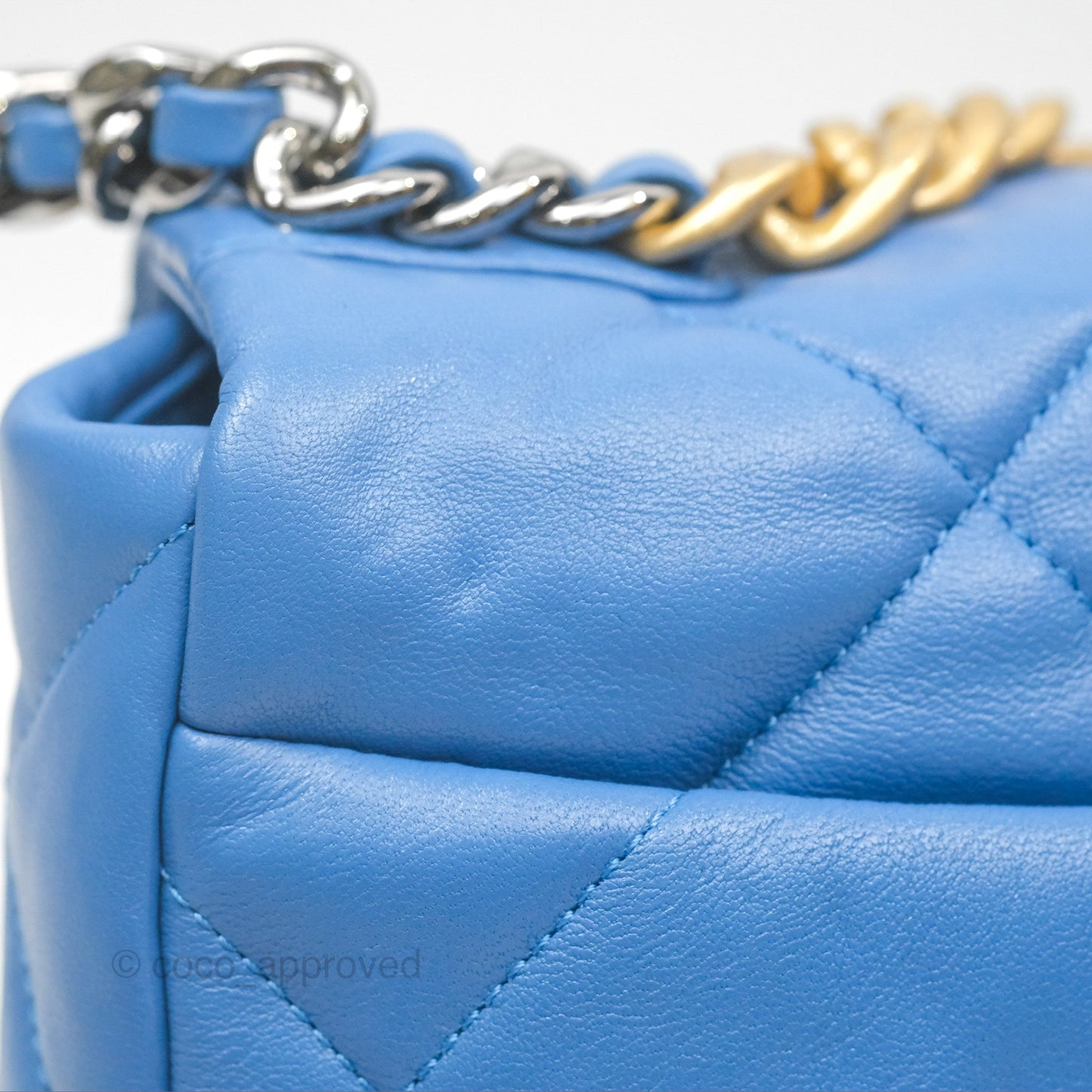 Chanel 19 Small Blue Mixed Hardware