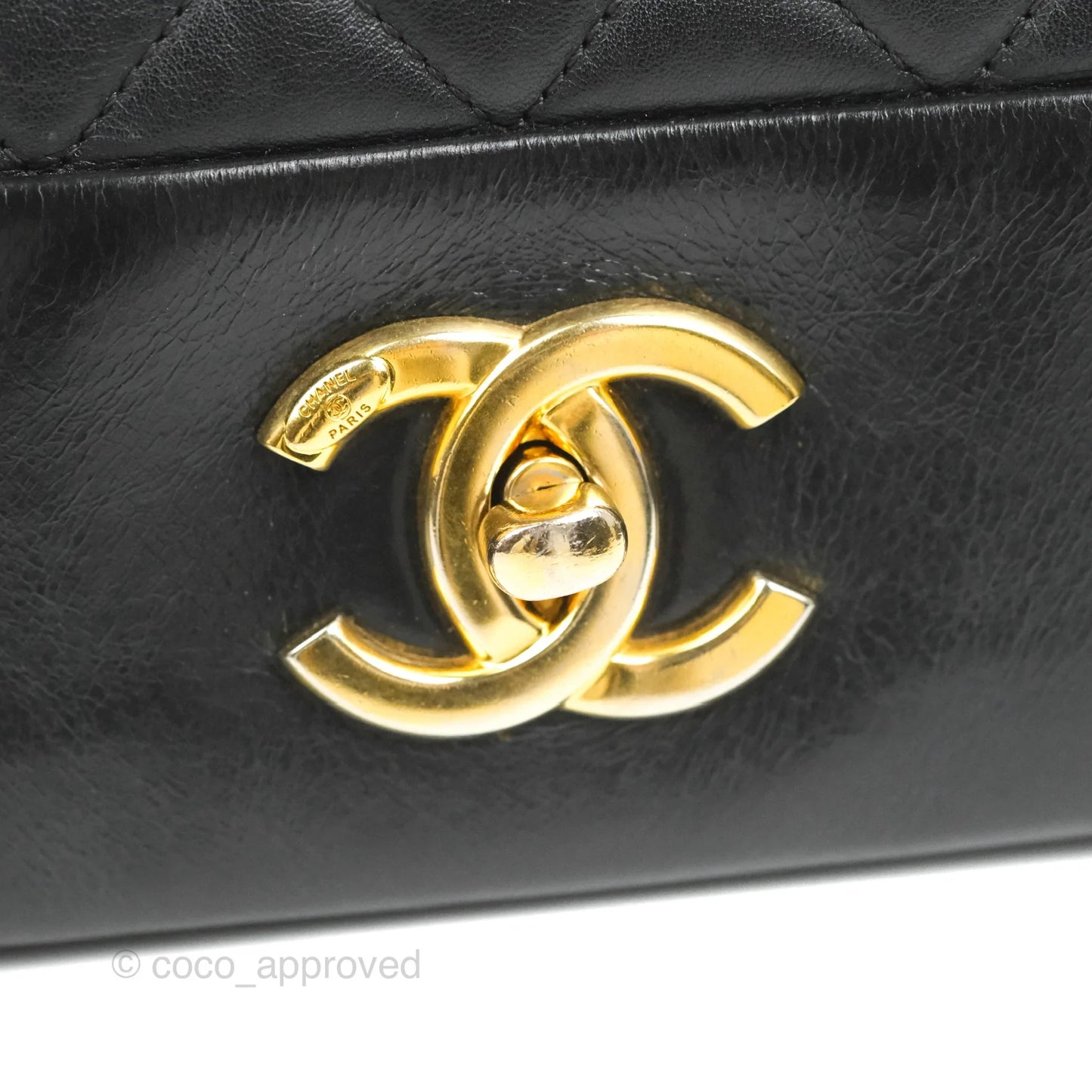 Chanel Soft Elegance Flap Bag Calfskin Black Aged Gold Hardware