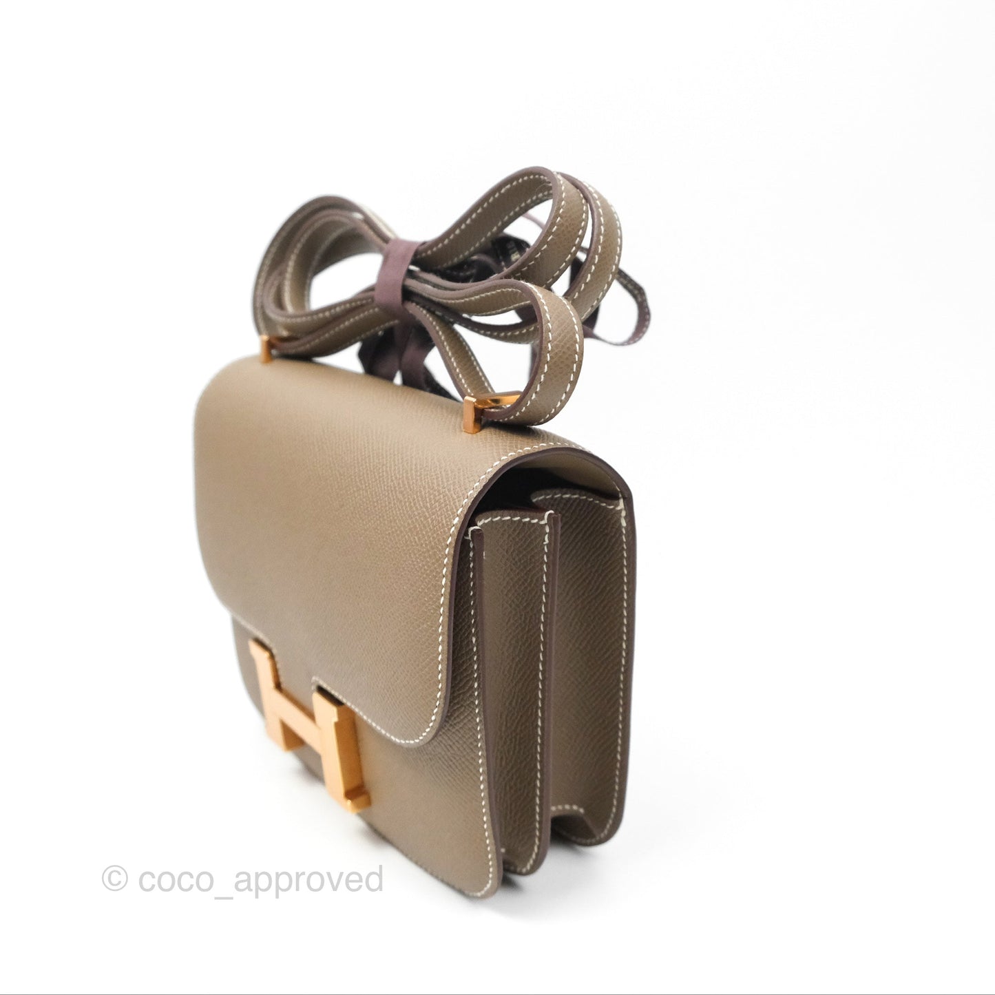 Hermès Constance Mini 18cm Mirror Etoupe Epsom Rose Gold Hardware