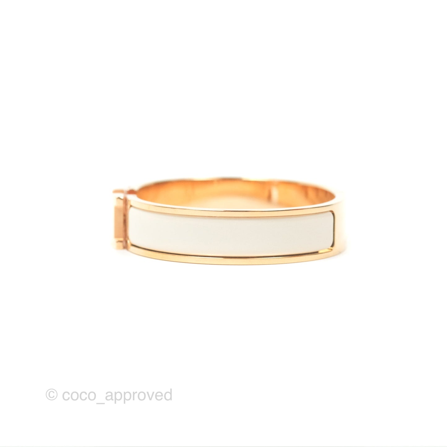 Hermès Clic H Bracelet Creme Rose Gold PM