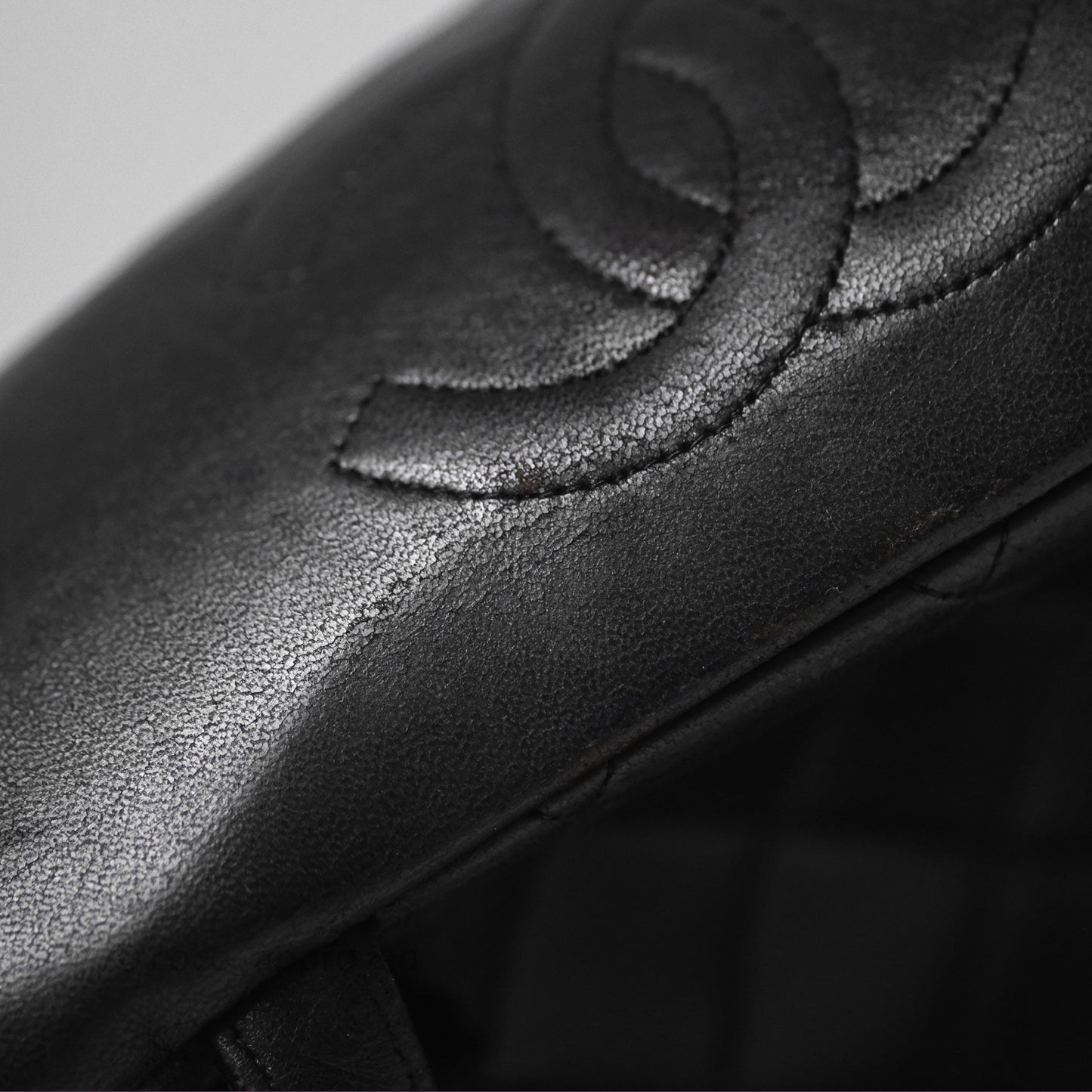 Chanel Vintage CC Duma Backpack Black Lambskin 24K Gold Hardware