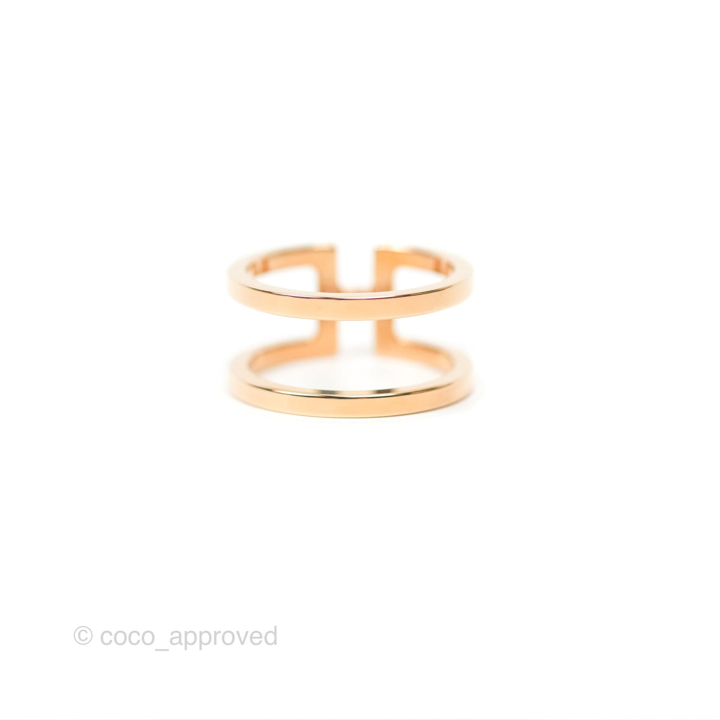 Hermes H en Rond Scarf Ring Rose Gold