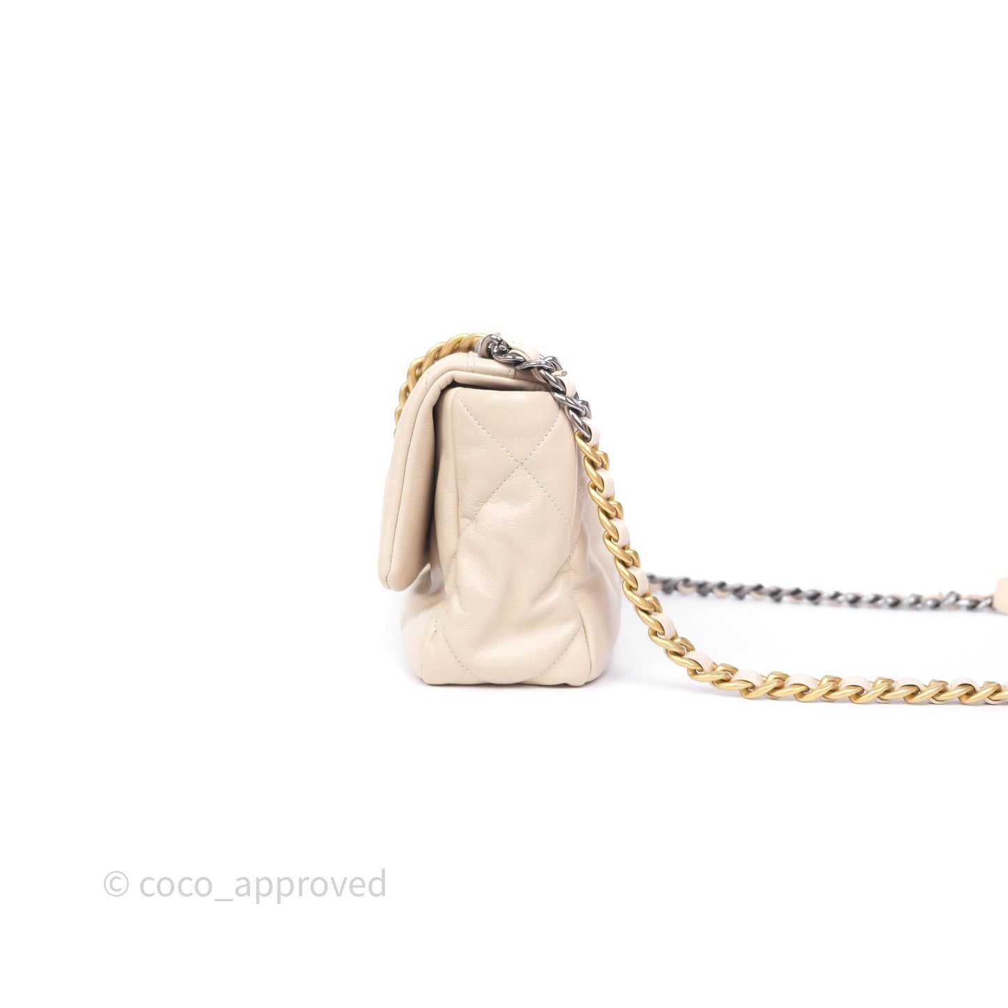 Chanel 19 Small Light Beige Mixed Hardware