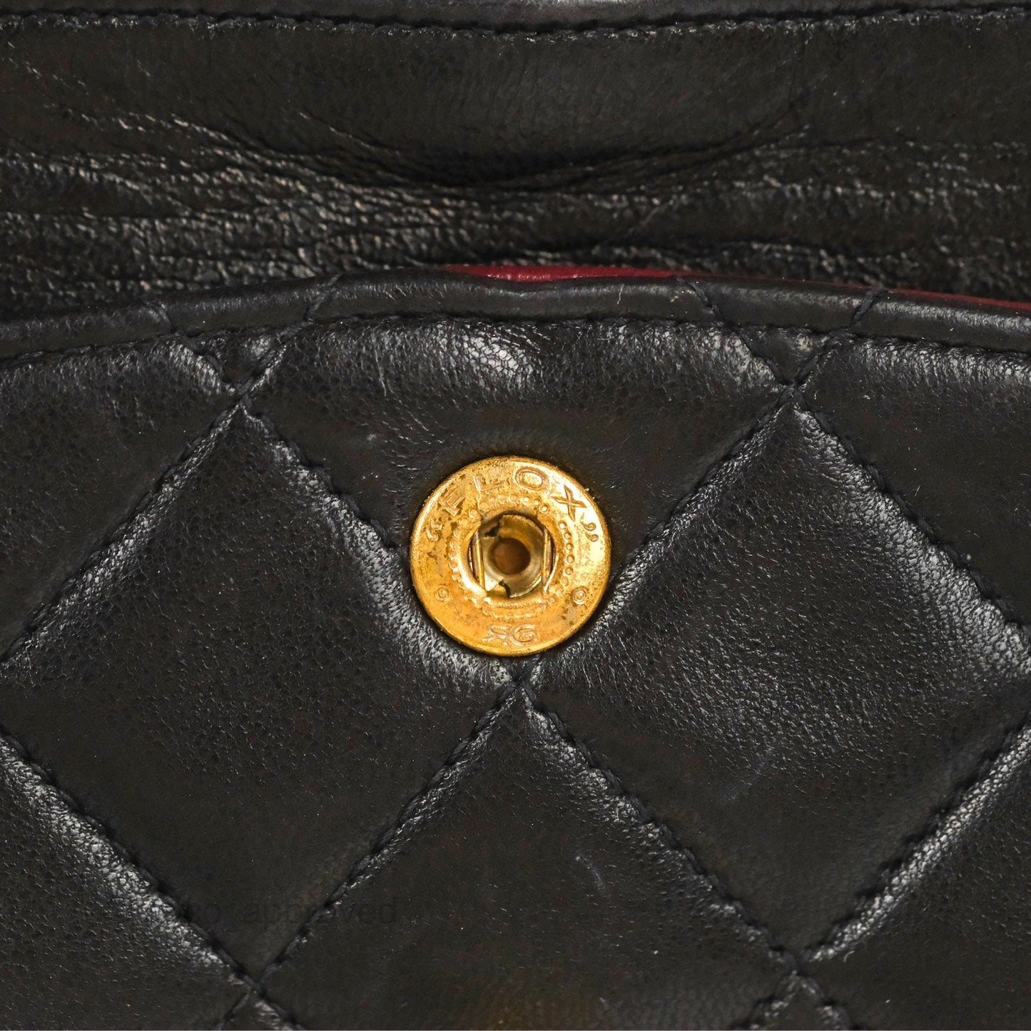Chanel Vintage Small Classic Flap Black Lambskin 24K Gold Hardware