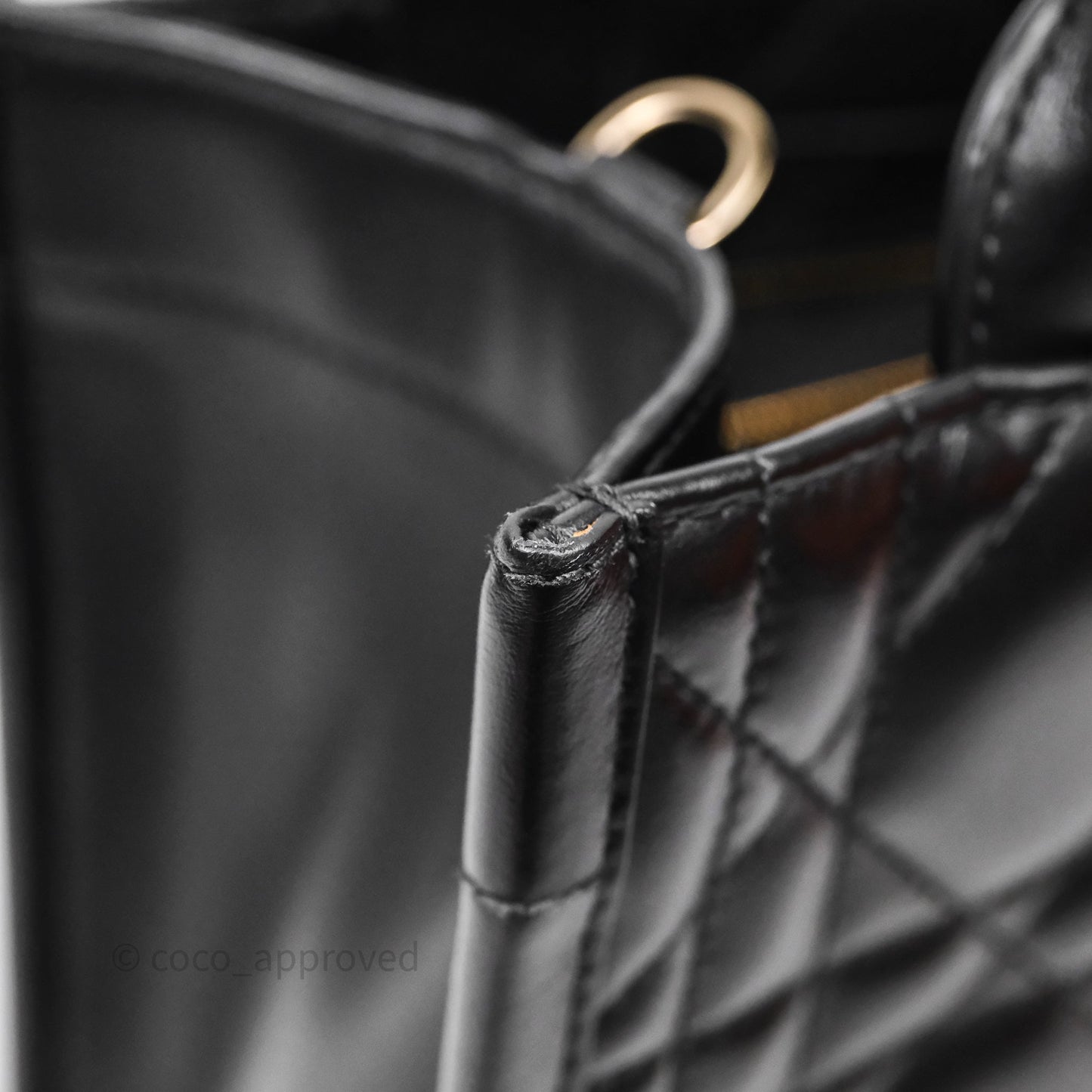 Christian Dior Small Dior Book Tote Black Macrocannage Calfskin Gold Hardware