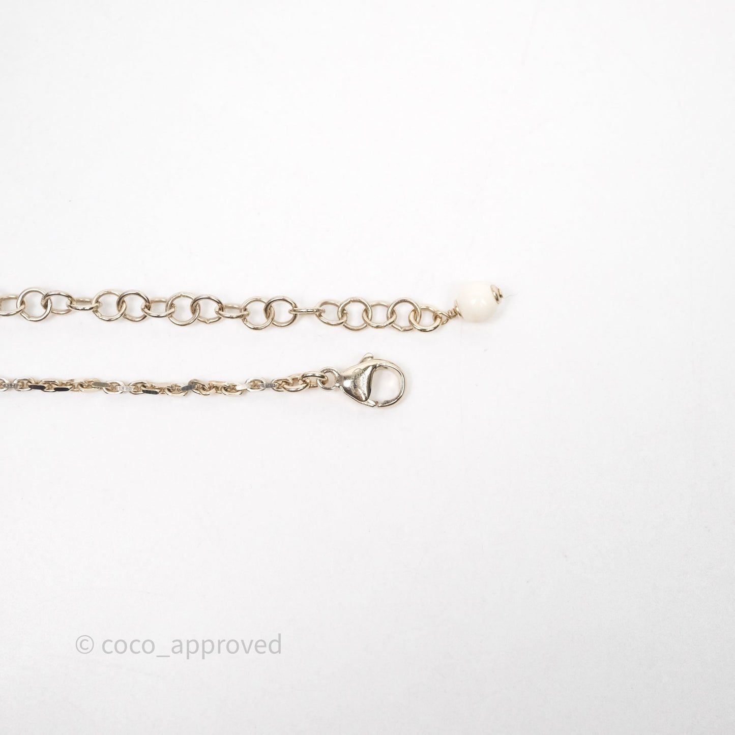 Chanel Crystal CC Necklace Gold Tone 23K