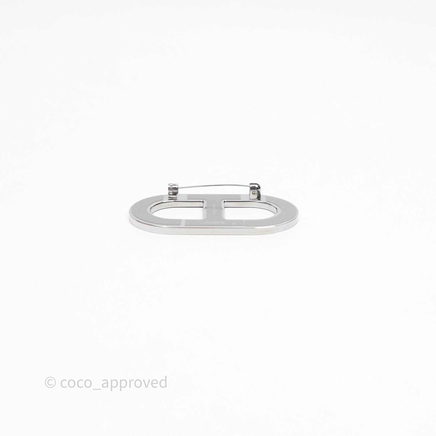 Hermès Chaine d'Ancre Brooch Epsom Palladium Hardware