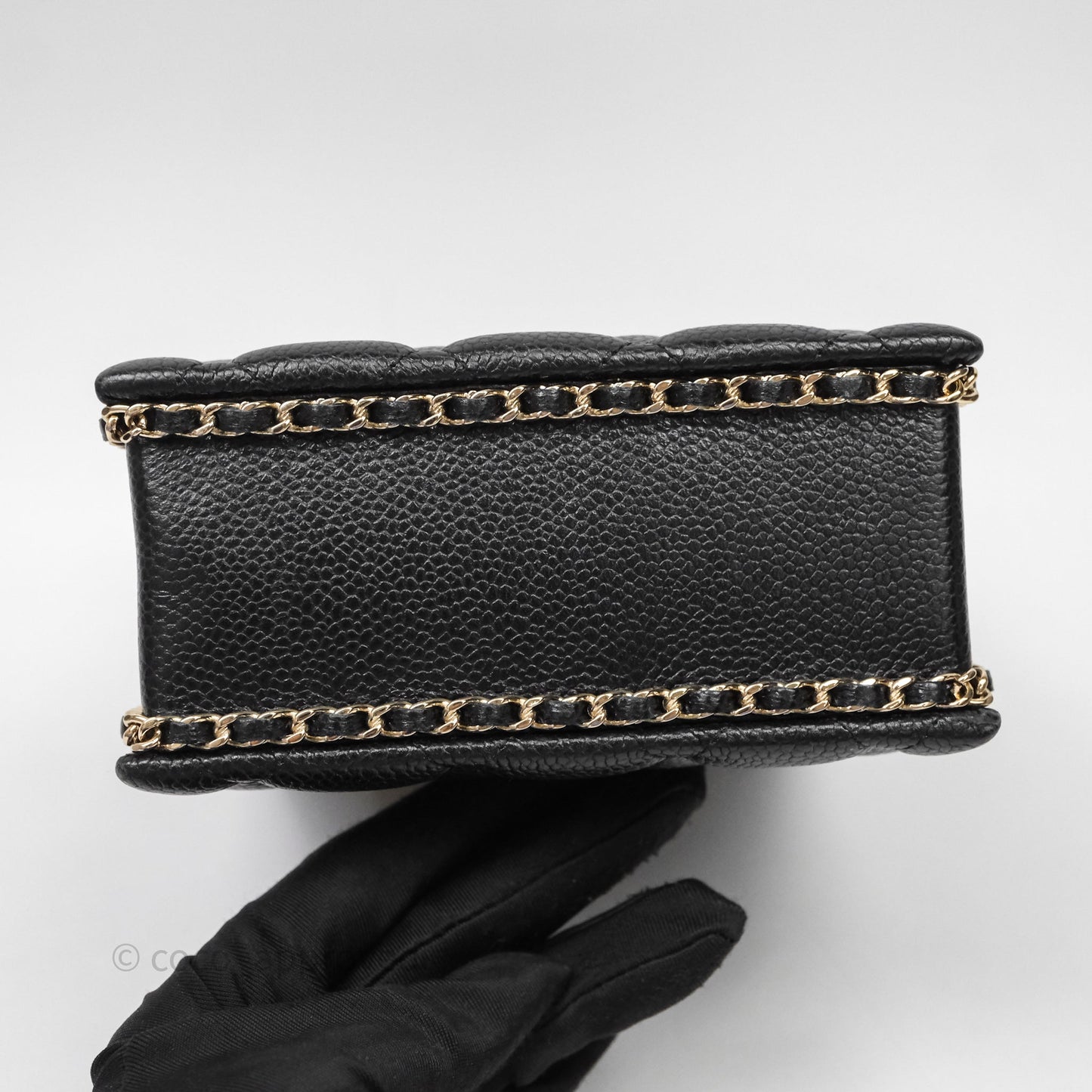 Chanel Evening Bag Caviar Black Gold Hardware