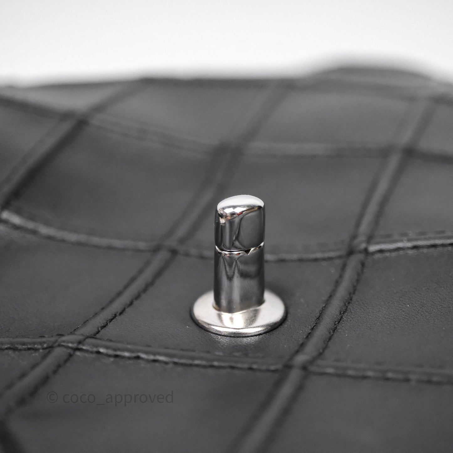 Chanel Vintage Quilted Kelly Waffle Bag Silver Hardware