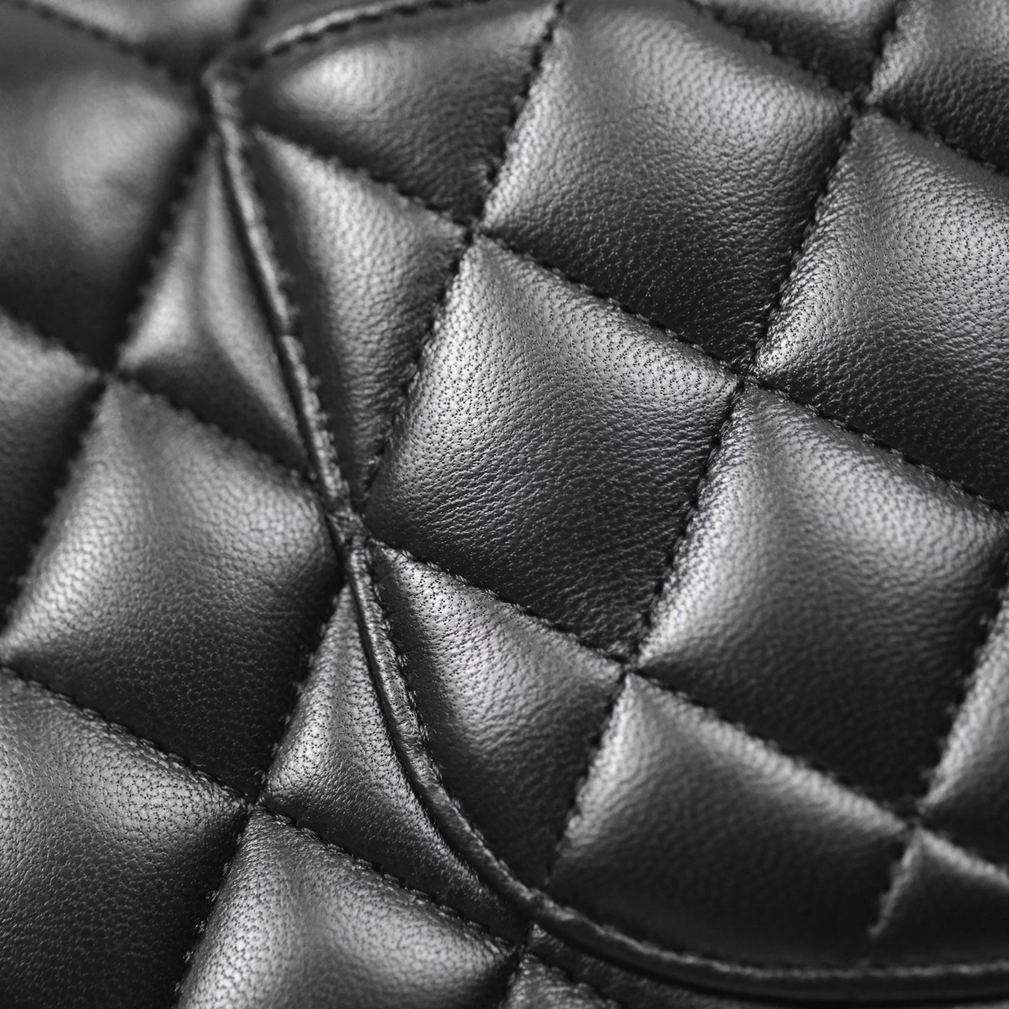 Chanel Classic M/L Medium Flap Quilted Black Lambskin Gold Hardware