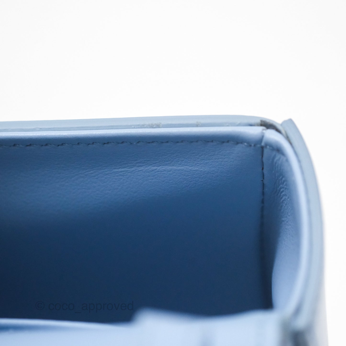 Celine Mini Triomphe Shiny Calfskin Light Blue