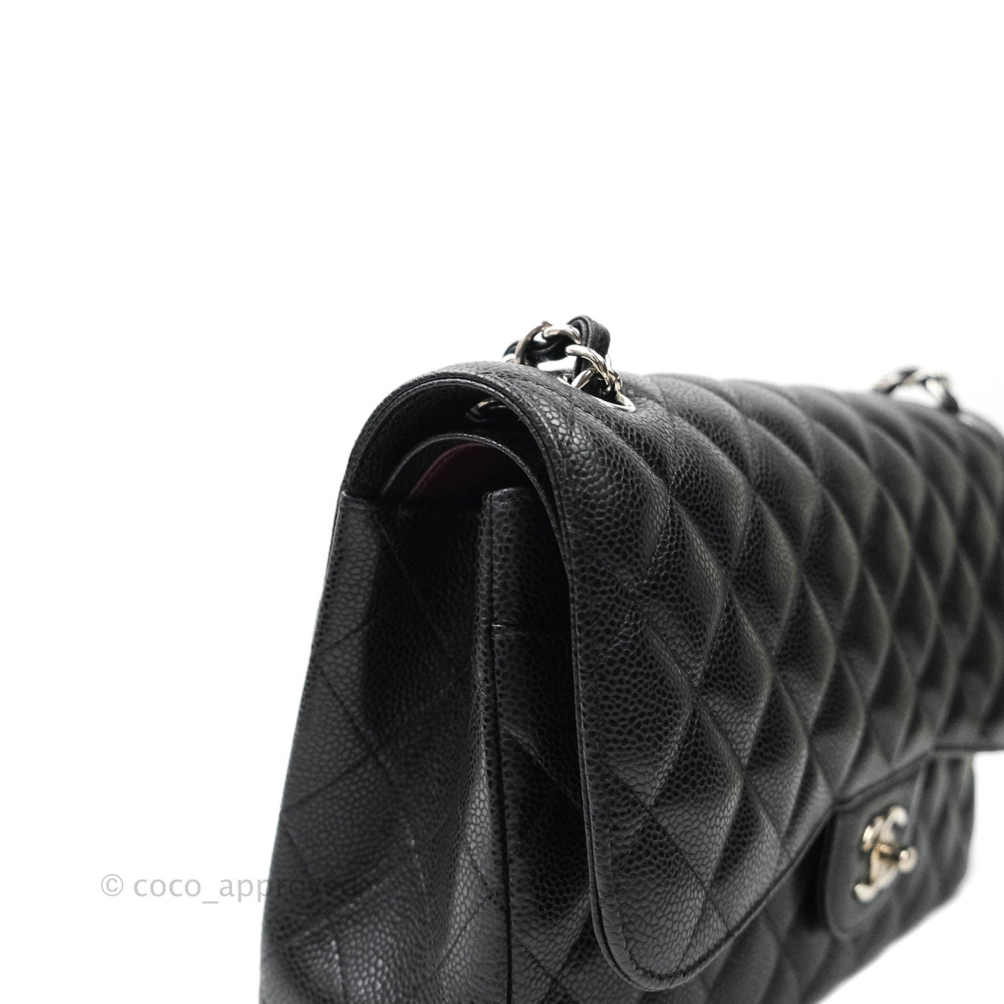 Chanel Jumbo Double Flap Black Caviar Silver Hardware⁣⁣