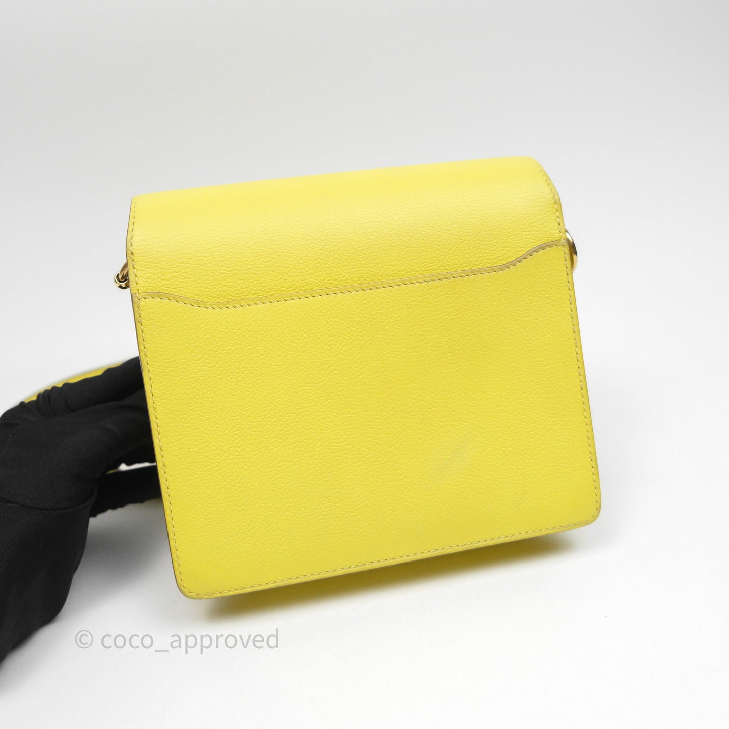 Hermès Roulis Mini 18 Lime 9R Evercolor Gold Hardware