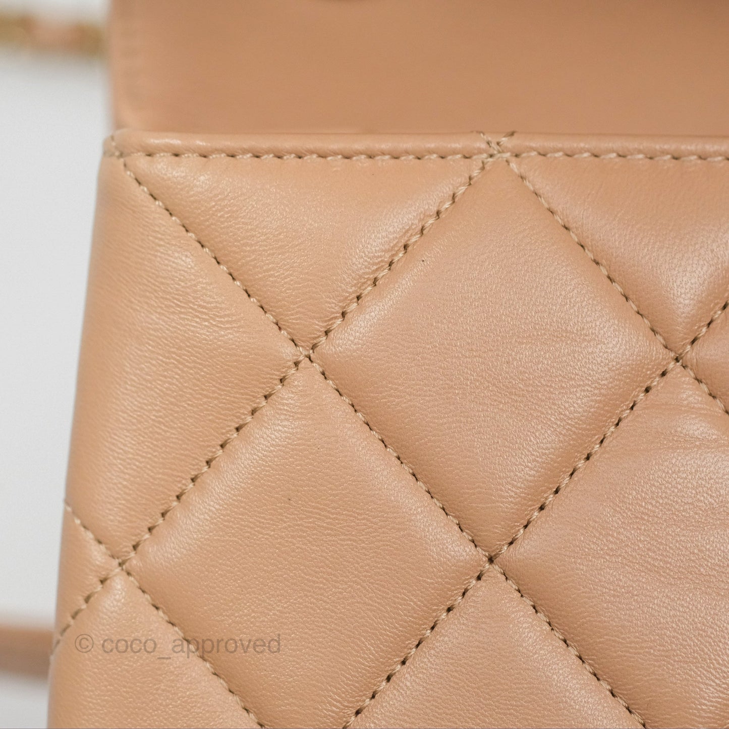 Chanel Trendy CC Small Beige Lambskin Gold Hardware 22S