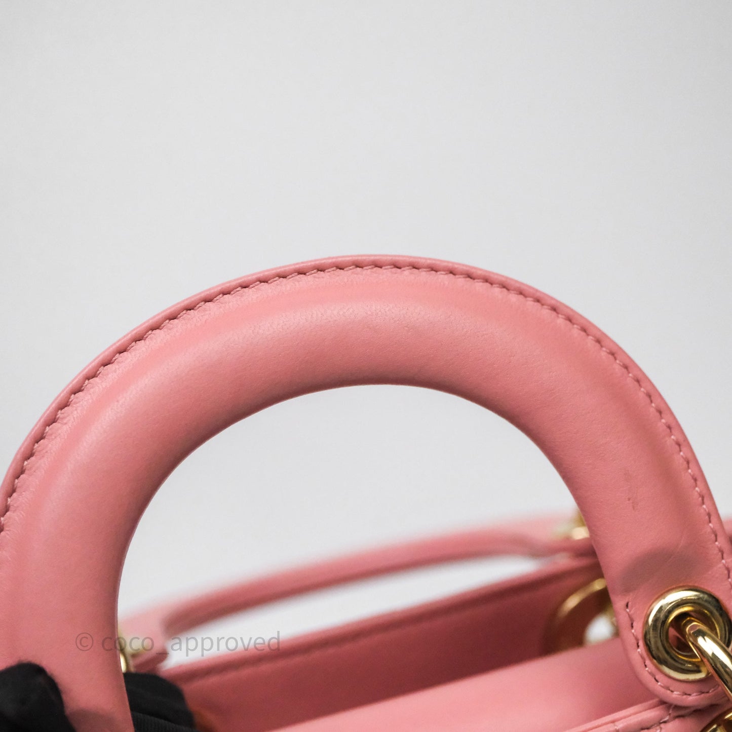 Christian Dior Mini Lady Dior My ABCDior Bag Pink Cannage Lambskin Gold Haardware