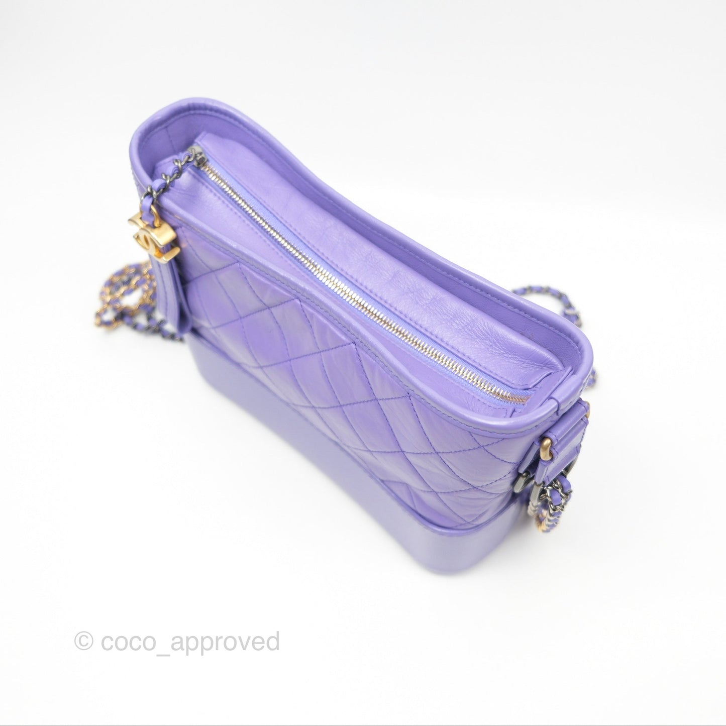 Chanel New Medium Gabrielle Purple Aged Calfskin