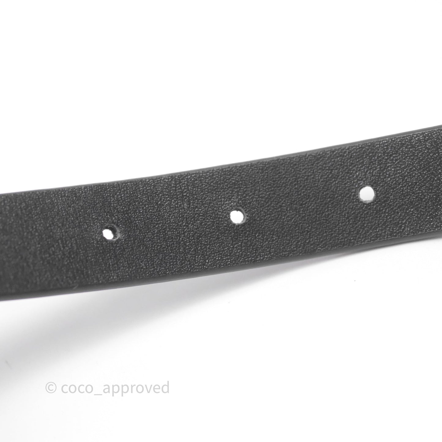 Chanel Crystal CC Belt Black Silver Hardware Size 75 20S