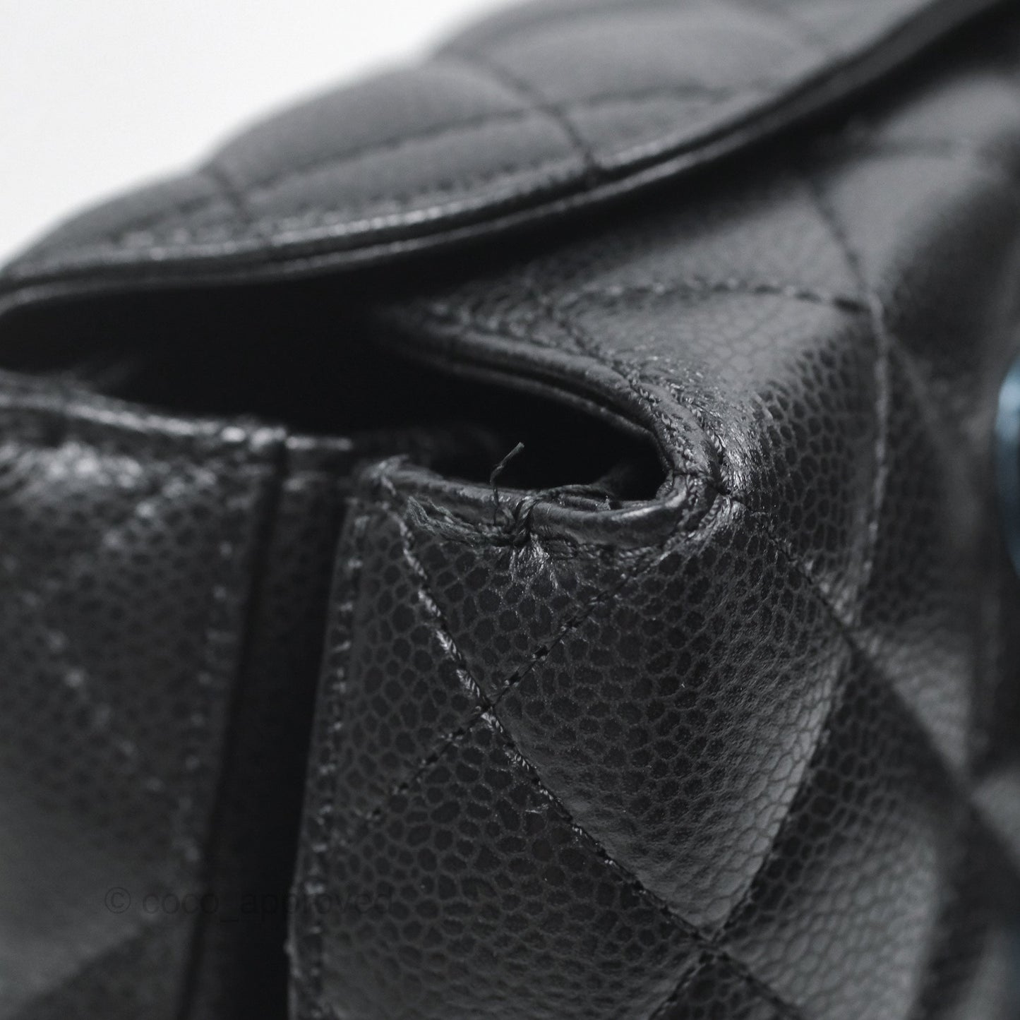 Chanel Quilted Small City Shopping Bag Black Caviar Ruthenium Hardware