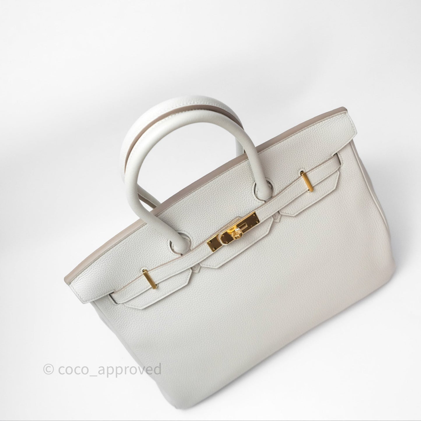 Hermès Retourne Birkin 35 Beton Togo Gold Hardware