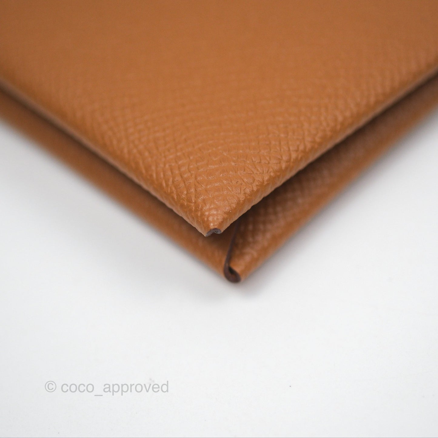 Hermès Calvi Card Holder 37 Gold Epsom Palladium Hardware