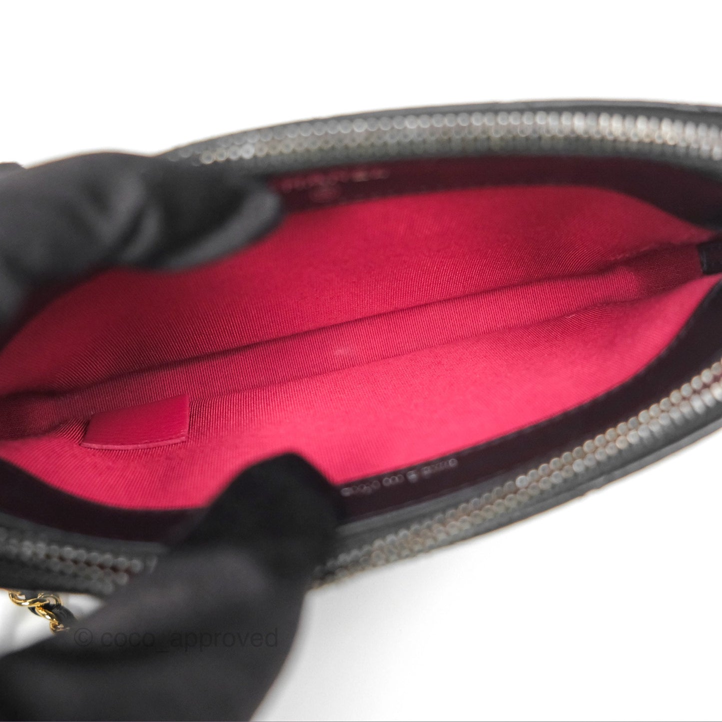 Chanel Gabrielle Clutch With Logo Strap Aged Calfskin Black Mixed Hardware