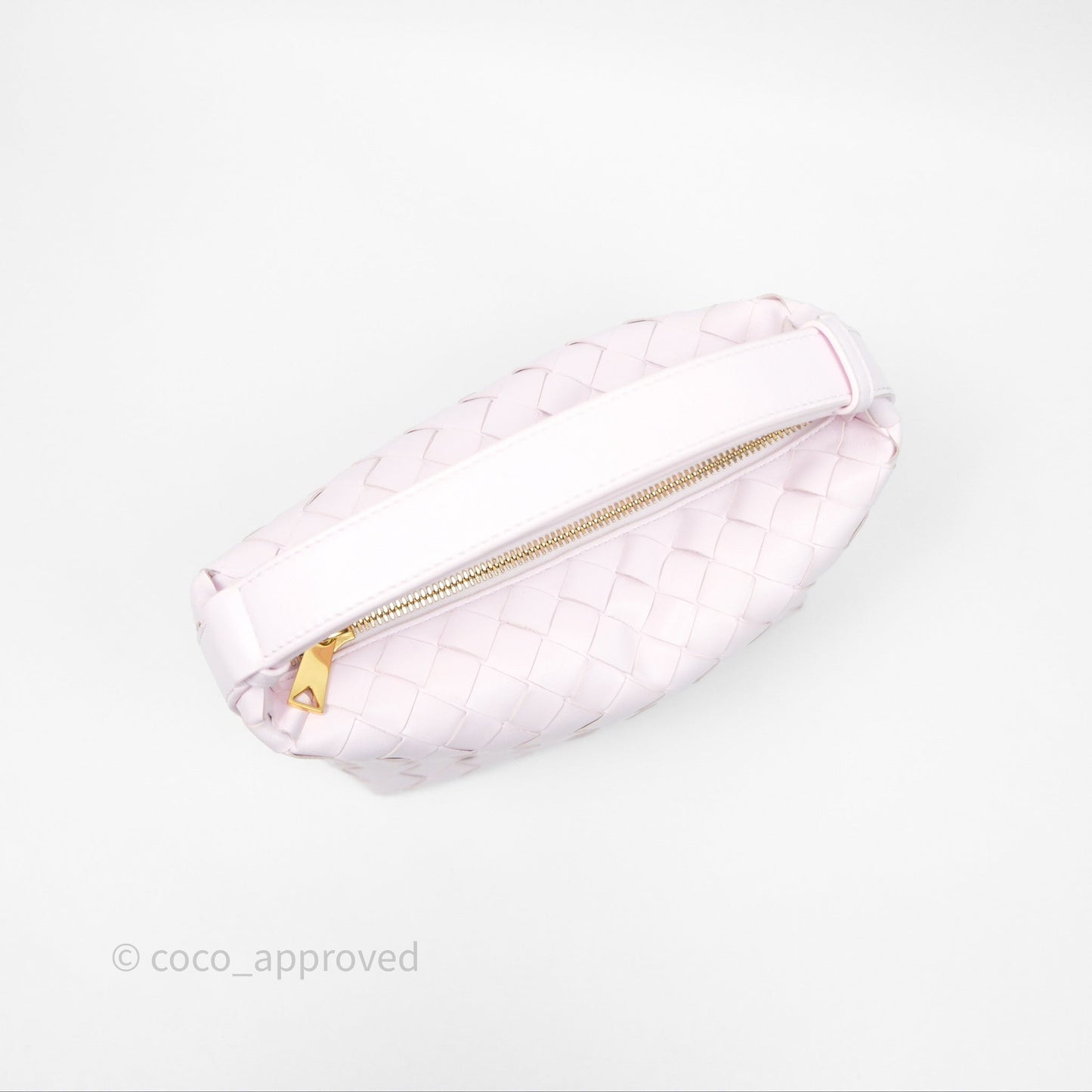 Bottega Veneta Wallace Pink Intrecciato Gold Hardware