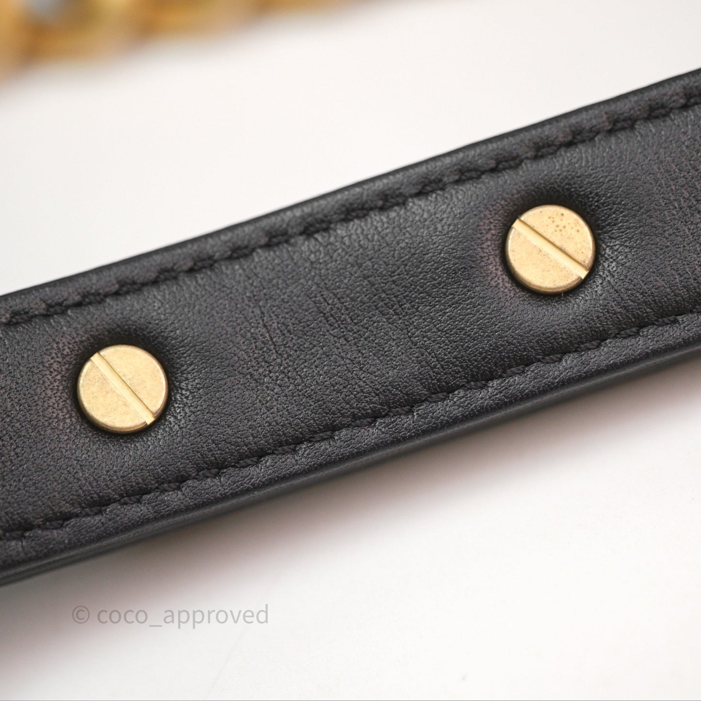 Chanel Small Boy Black Lambskin Aged Gold Hardware