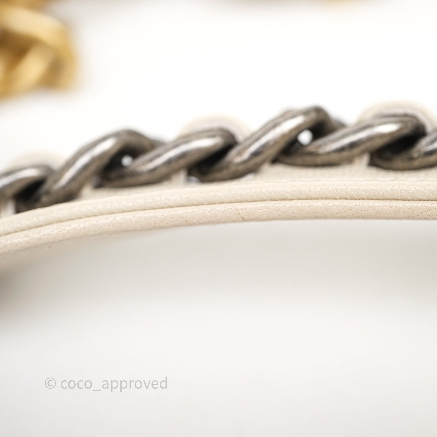 Chanel 19 Small Ivory Mixed Hardware