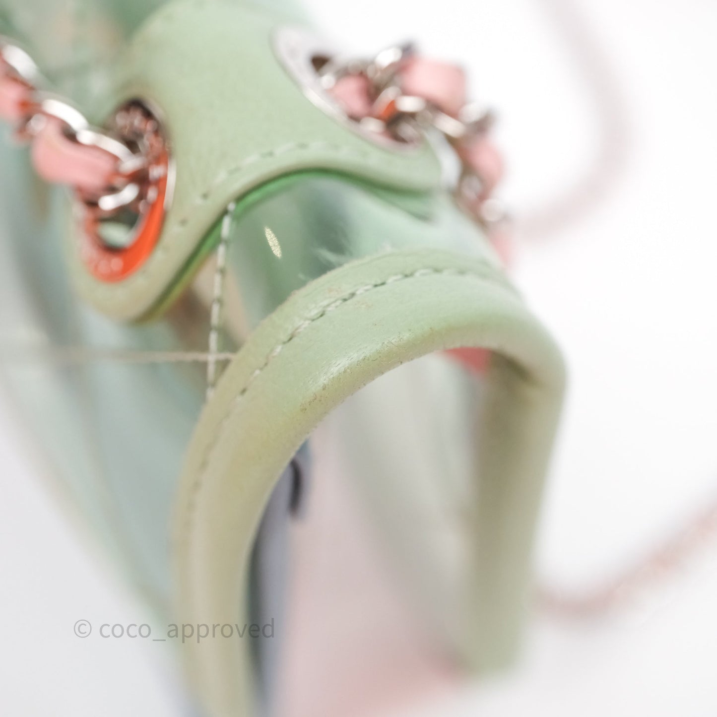 Chanel Coco Splash PVC Mini Flap Bag Blue/Green/Pink Silver Hardware