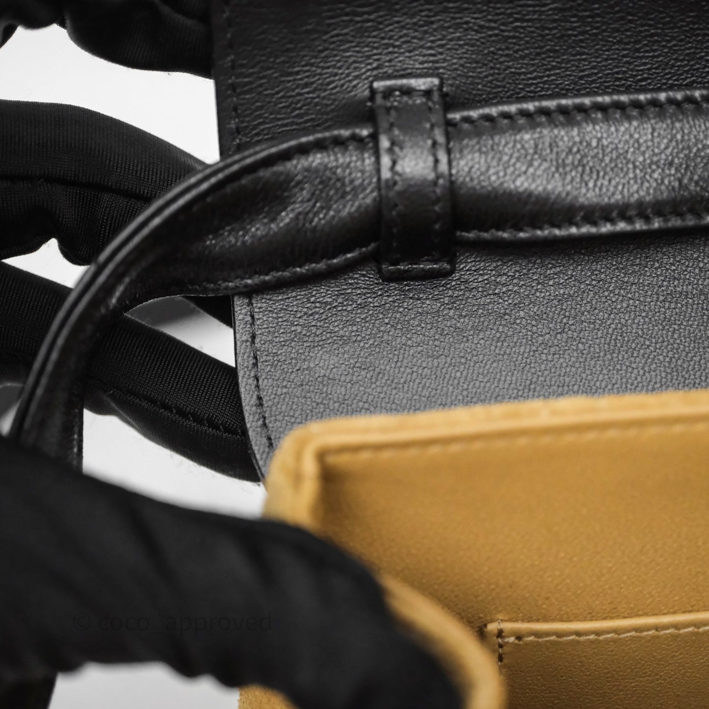 Chanel Mini Flap Bag Camel Suede/ Black Lambskin Gold Hardware