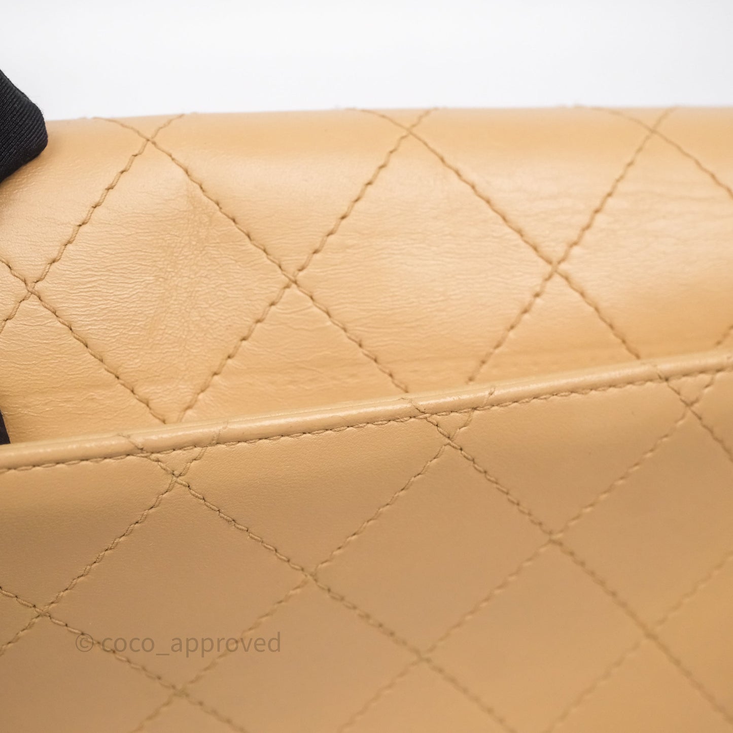 Chanel Vintage Quilted Kelly Shoulder Bag Beige Silver Hardware