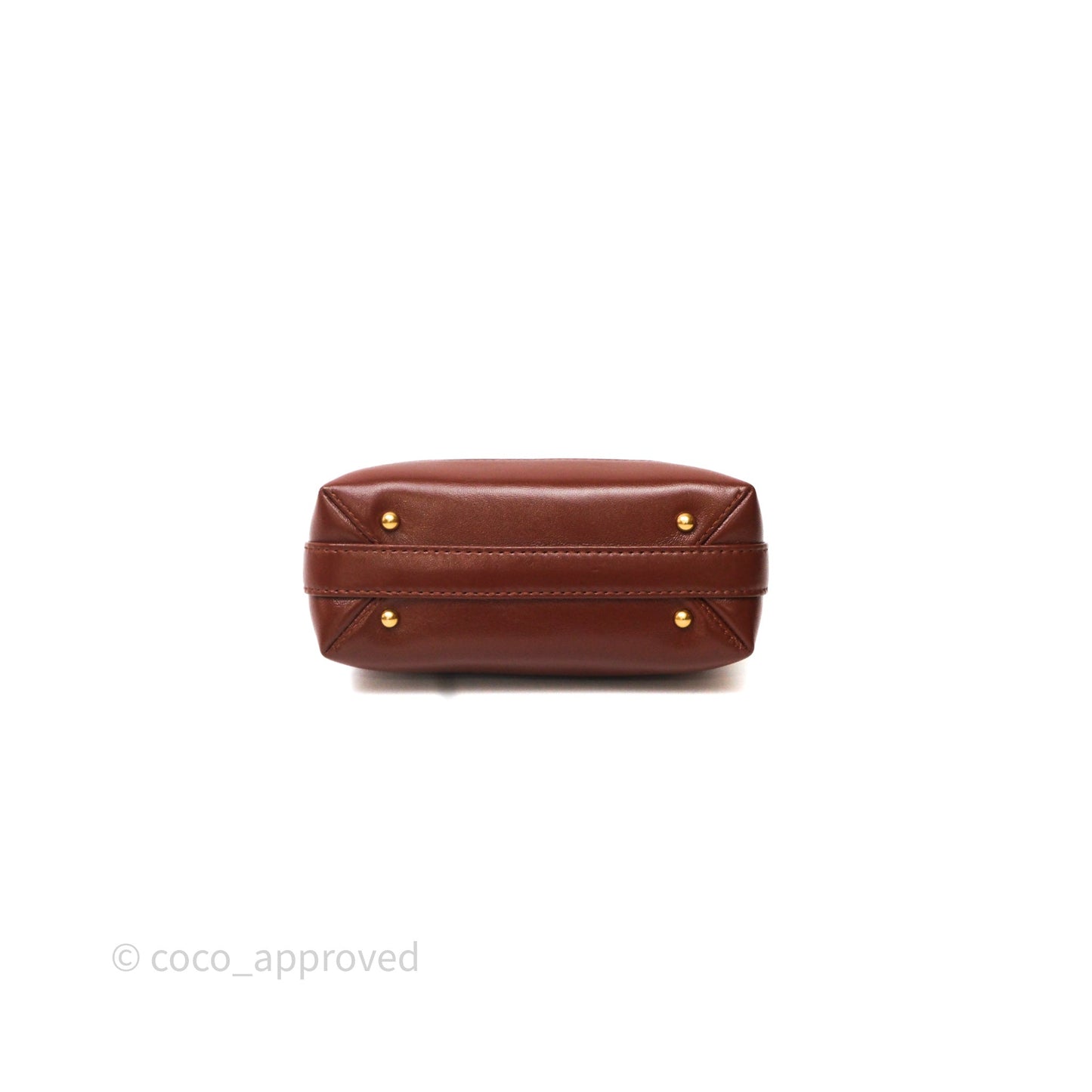 Chanel Mini Cocodoc Doctor Bag Quilted Brown Shiny Lambskin Aged Gold Hardware 24A