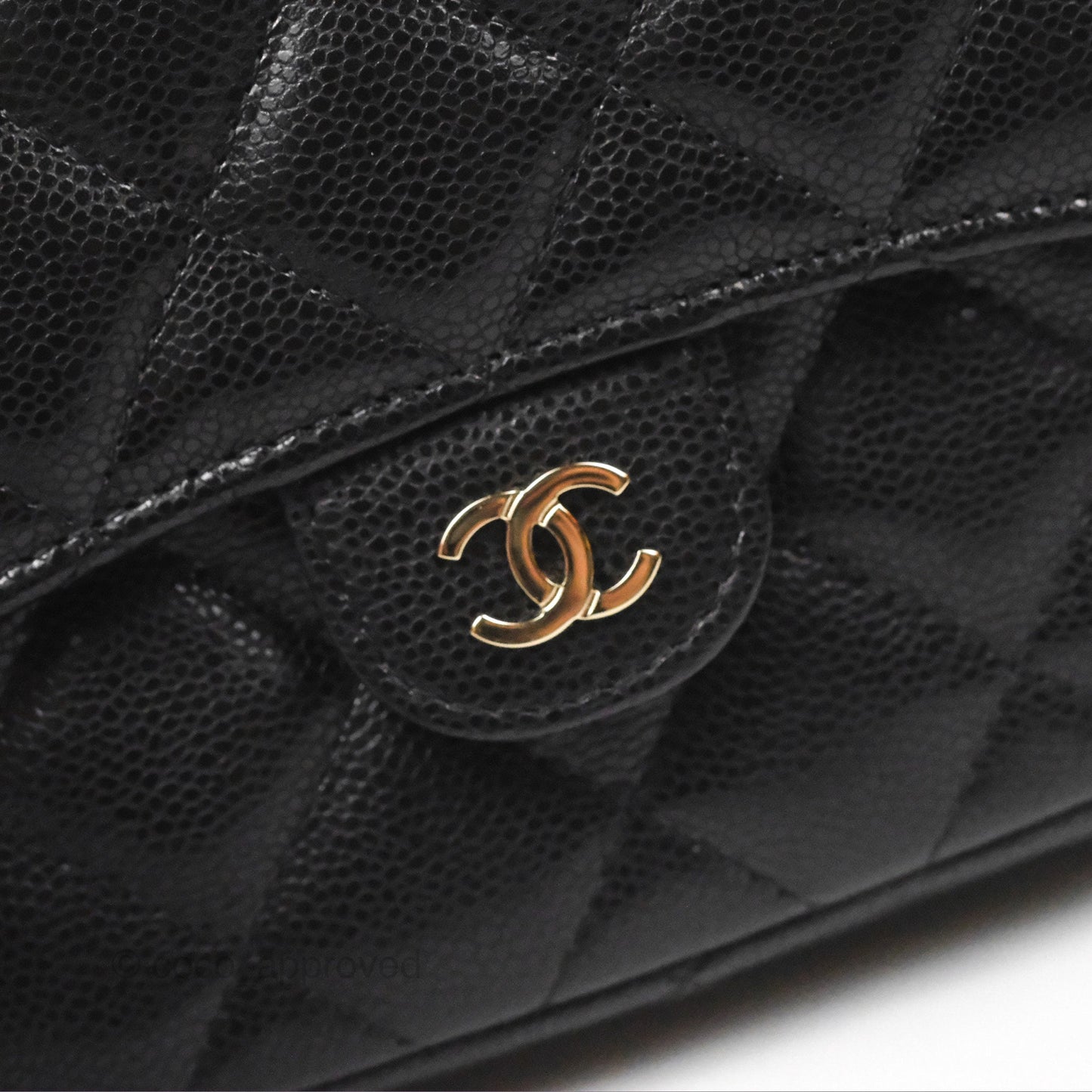 Chanel Classic Flap Phone Holder With Chain Black Caviar Gold Hardware 22A