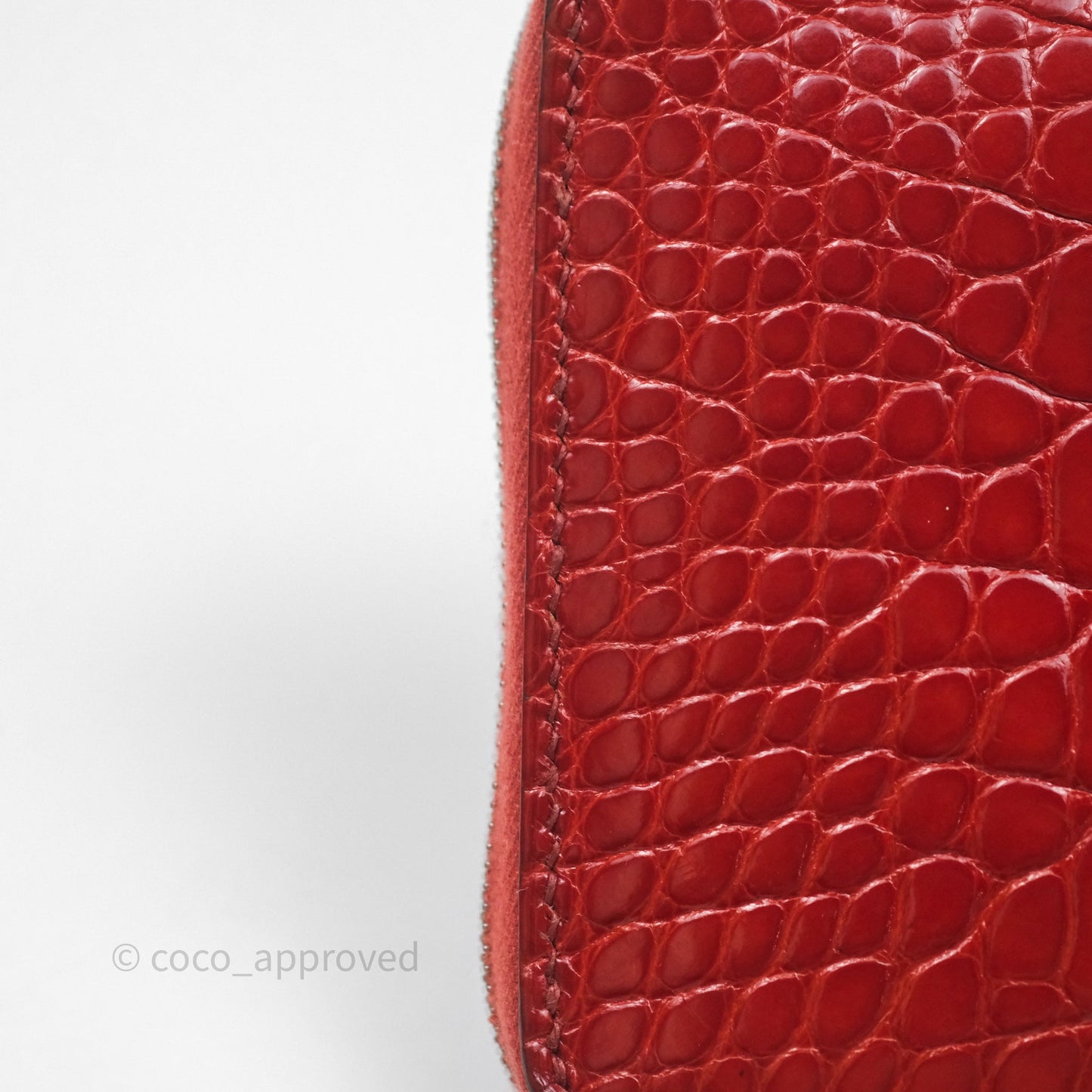 Hermès Azap Wallet Red Alligator Palladium Hardware